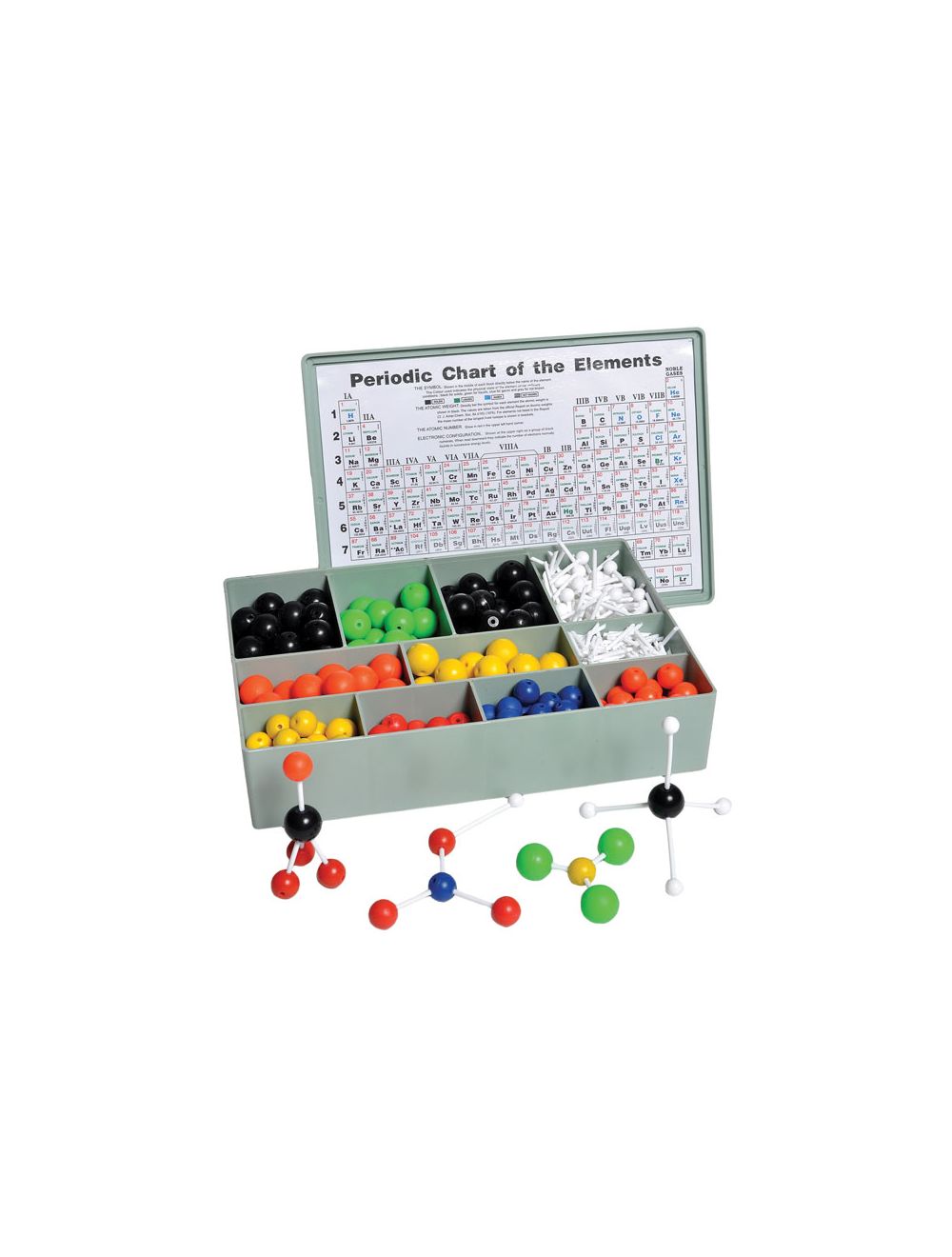 United Scientific® Atomic Model Set – 370 Atoms & 150 Bonds for Classroom Chemistry Demonstrations
