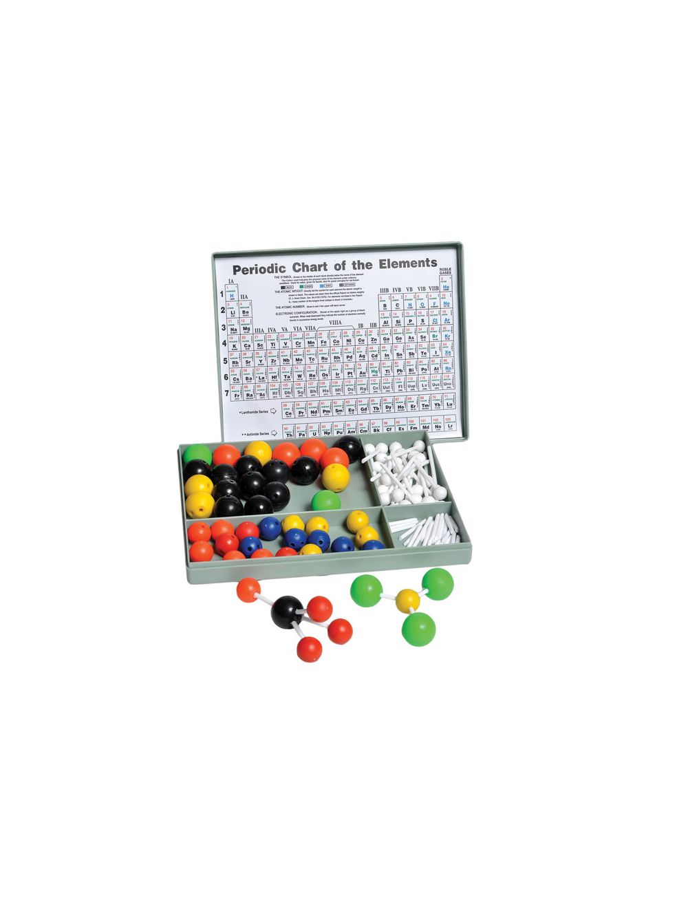 Atomic Model Set for Students – 75 Colored Atoms & 30 Bonds with Storage Box – Organic & Inorganic Chemistry Molecular Kit