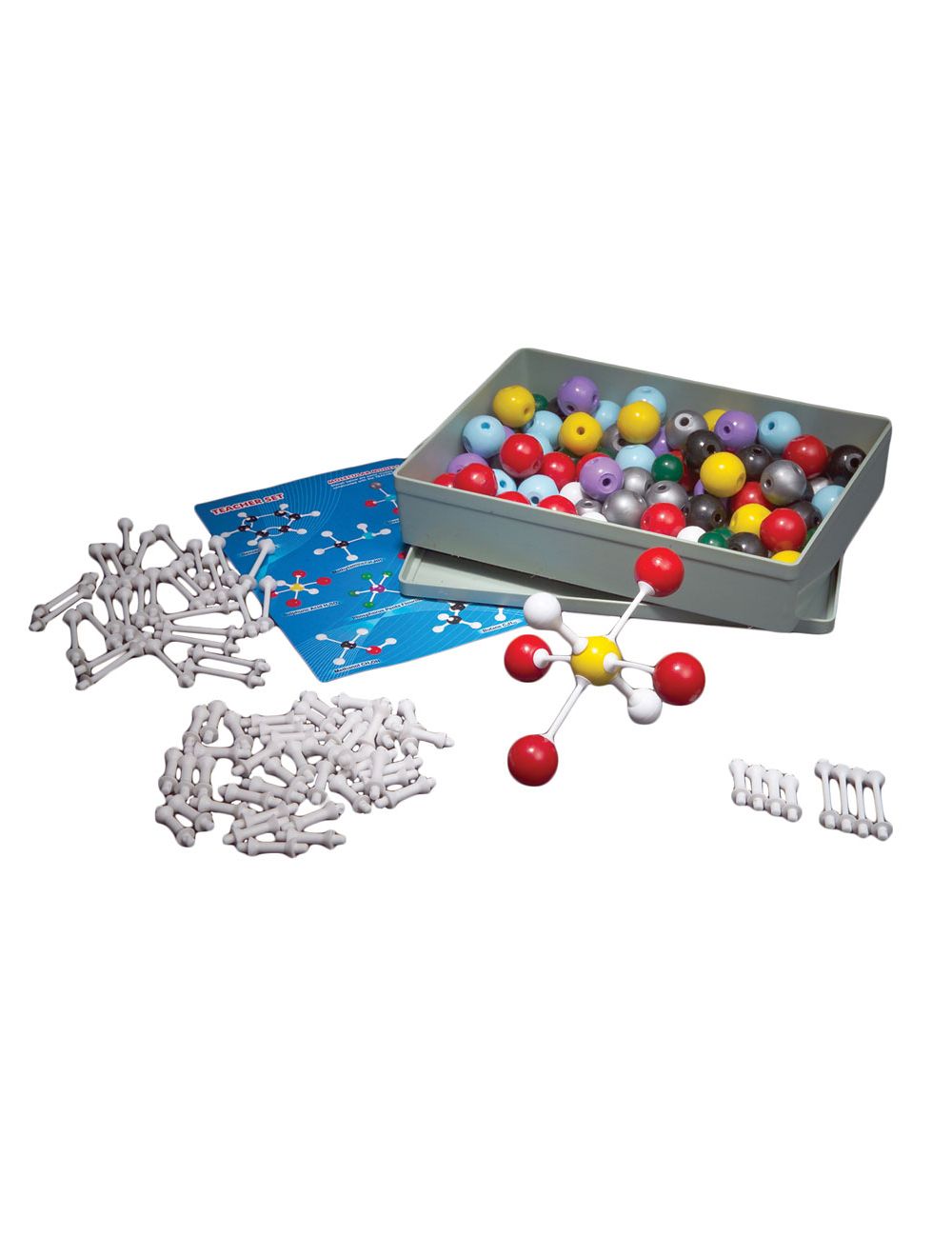 Molecular Model Set for Teachers – 186 Pieces | Build Organic & Inorganic Molecules with Atoms & Bonds in Storage Box