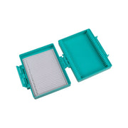 United Scientific® Hinged Plastic Slide Storage Box – Holds 25 Standard Microscope Slides