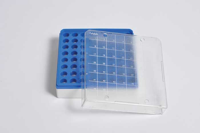 United Scientific® Microcentrifuge Tube Storage Box, 0.5mL Tubes, Polycarbonate, Autoclavable – Pack of 4