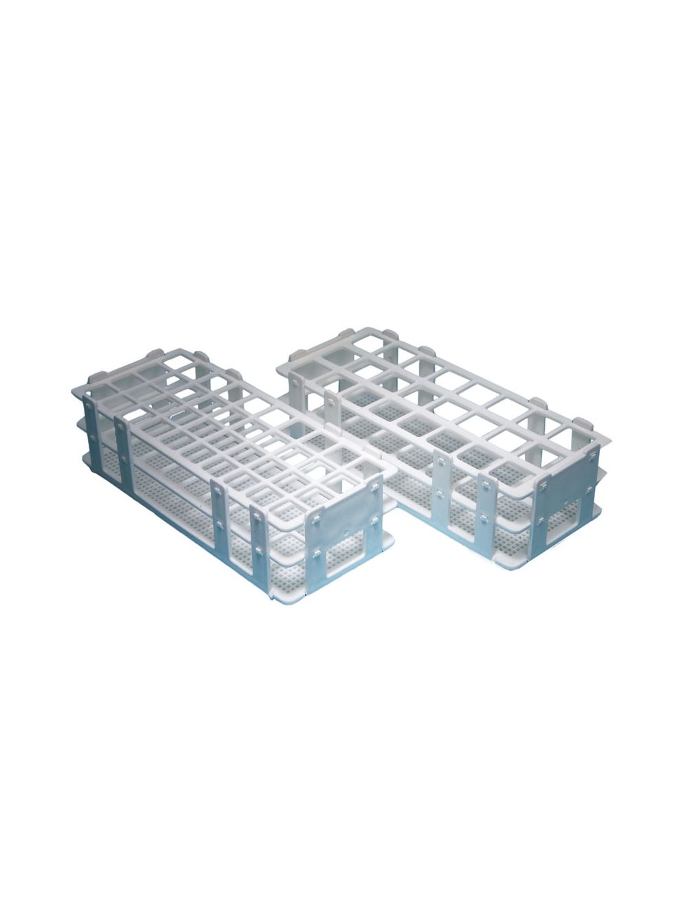 United Scientific 13mm Polypropylene Test Tube Racks – Wet/Dry Use, 90-Tube Capacity, Autoclavable, 6-Pack