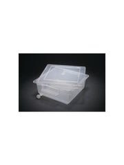 United Scientific® Gel Staining Tray – Polypropylene Electrophoresis Gel Handling & Staining Tray with Lid, Leak-Proof Drain Plug