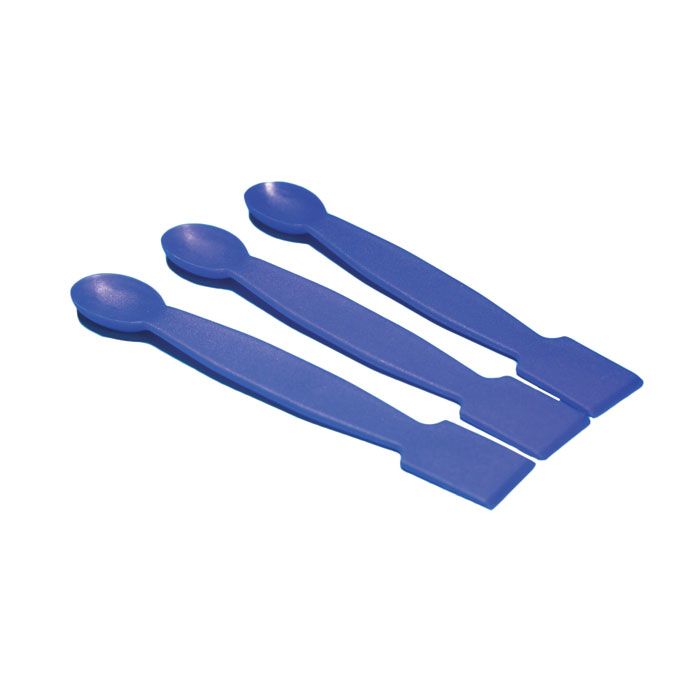 United Scientific® Plastic Spatulas, 6 Inch, Polypropylene, Flat & Spoon Ends – Pack of 12