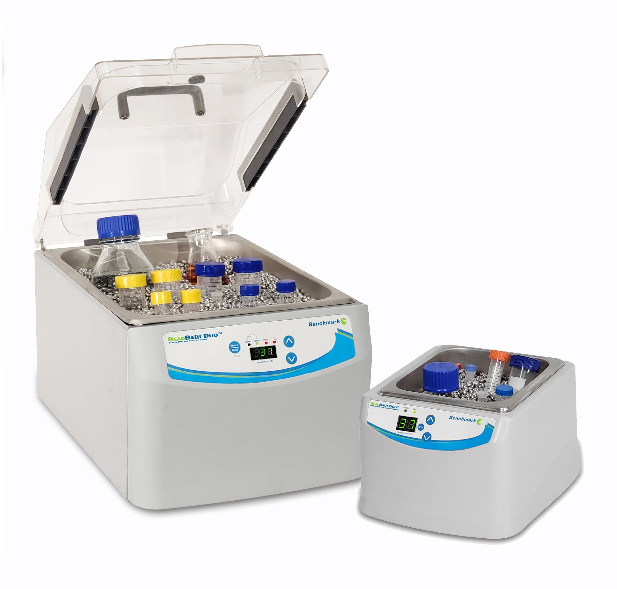 Benchmark BeadBath Duo™ 10L Digital Laboratory Bath – Dual Mode for Beads or Water, Quik-Cal™ Calibration, Burnout Protection