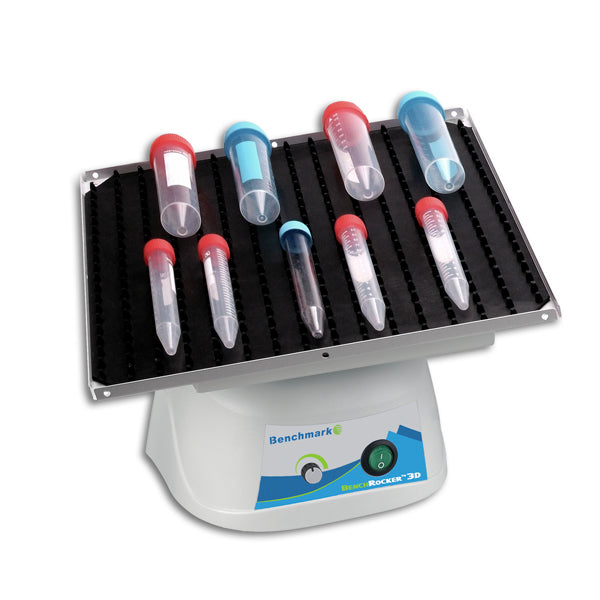 Benchmark BenchRocker™ 3D Nutating Shaker – Variable Speed Lab Mixer with 12"x12" Platform & Dual Mats