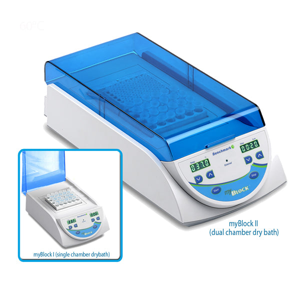 Benchmark MyBlock I Single Chamber Digital Dry Bath – Includes 1 x BSWCMB Quick-Flip Block, Hinged Lid & Microprocessor Control