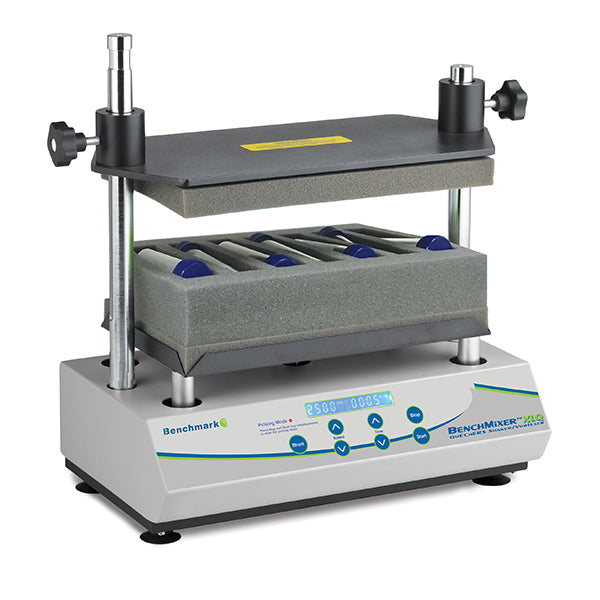 Benchmark BenchMixer™ XLQ Multi-Tube Vortexer for QuEChERS – Digital Control, Pulse Mode, Includes Tube Rack Starter Kit