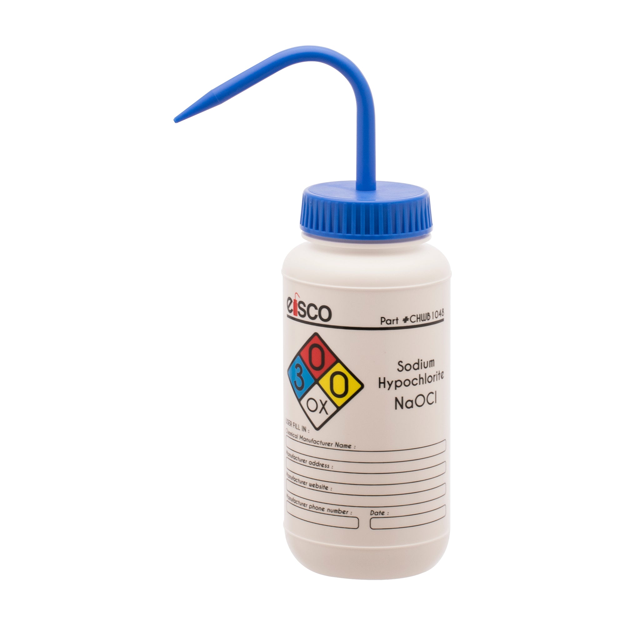 Performance Plastic Isopropanol Wash Bottle – 500mL, LDPE, Self-Venting, GHS Labeled (Pack of 1, Yellow Cap)