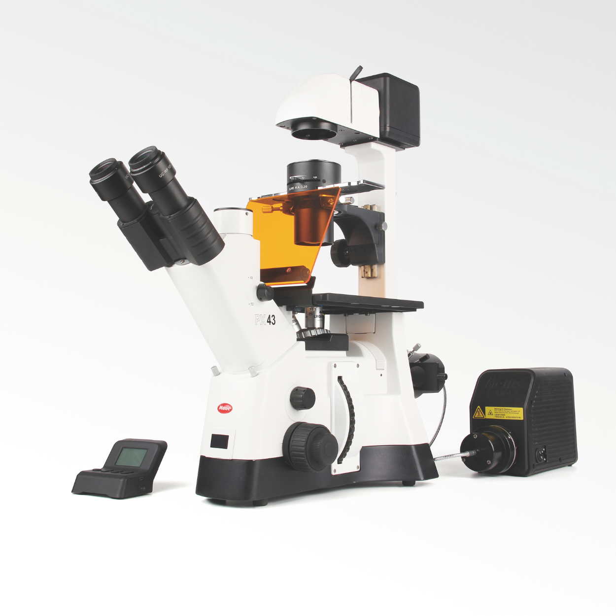 Motic PX43 FS6 Fluorescence Microscope with LUMOS FL LED UC Fluor | Trinocular Phase Contrast Microscope for Cell Culture & Research
