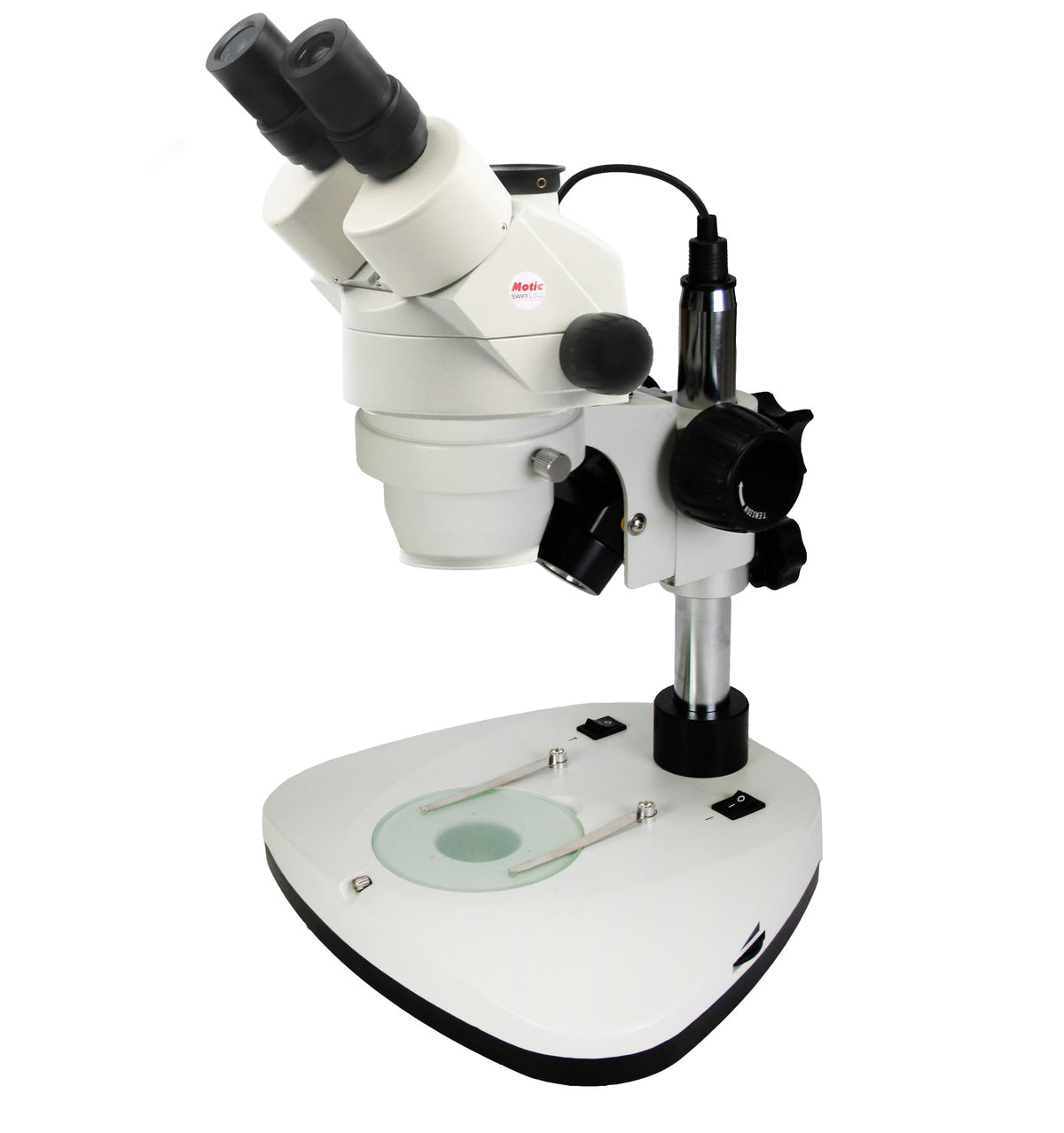 Parcentered Microscope Swift M30TZ-SM99CL Trinocular Zoom Stereo Microscope, 7.5X–45X Magnifi ...
