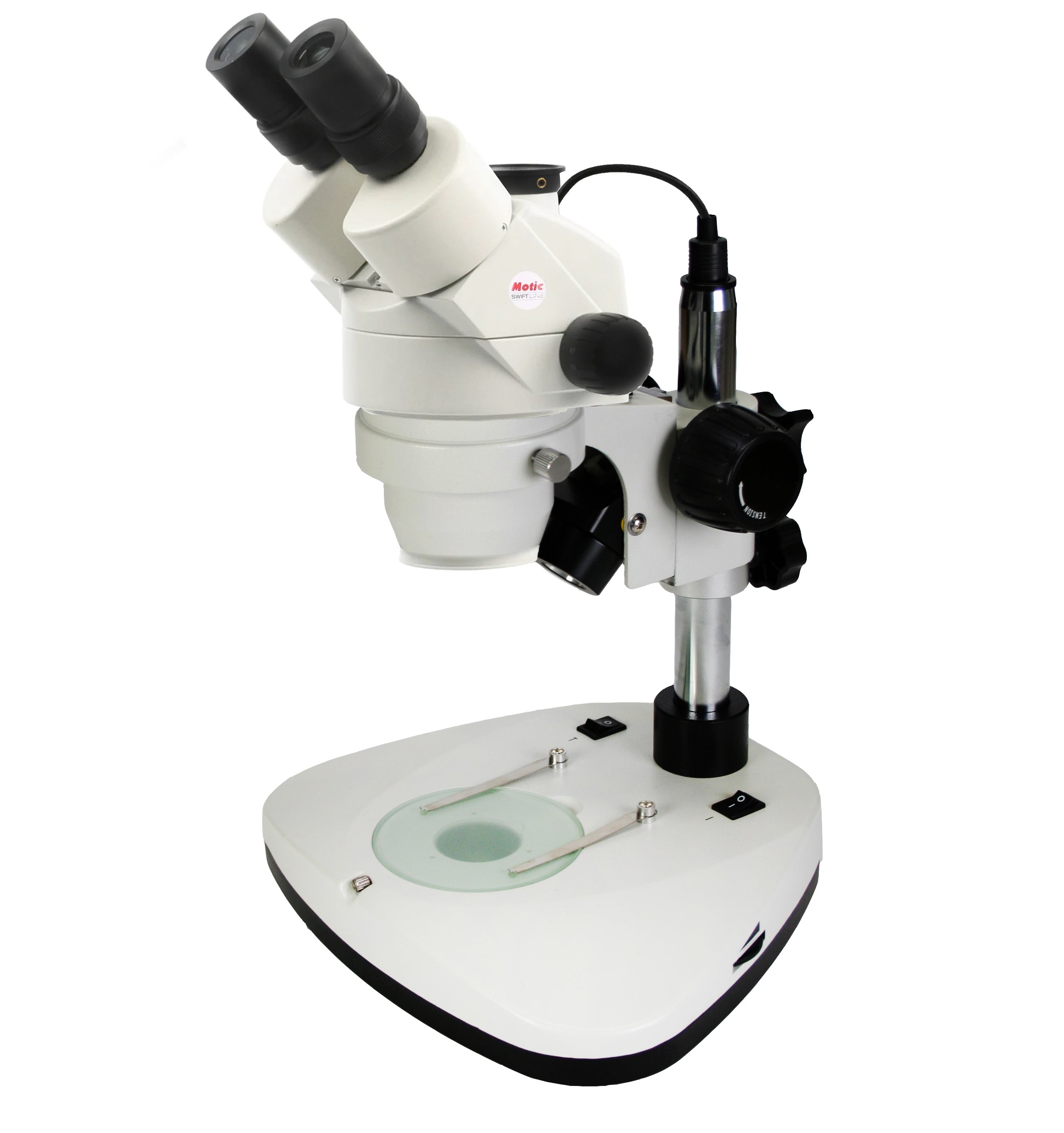 Swift M30TZ-SM99CL Trinocular Zoom Stereo Microscope, 7.5X–45X Magnification, LED Illumination – Laboratory, Industrial & Educational Microscope
