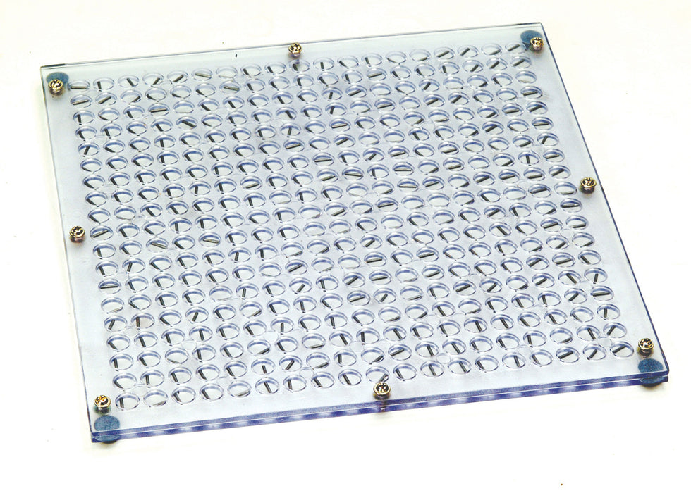 EISCO Magnetic Field Demonstration Plate – Large 250mm Transparent Compass Matrix for Visualizing Magnetic Fields