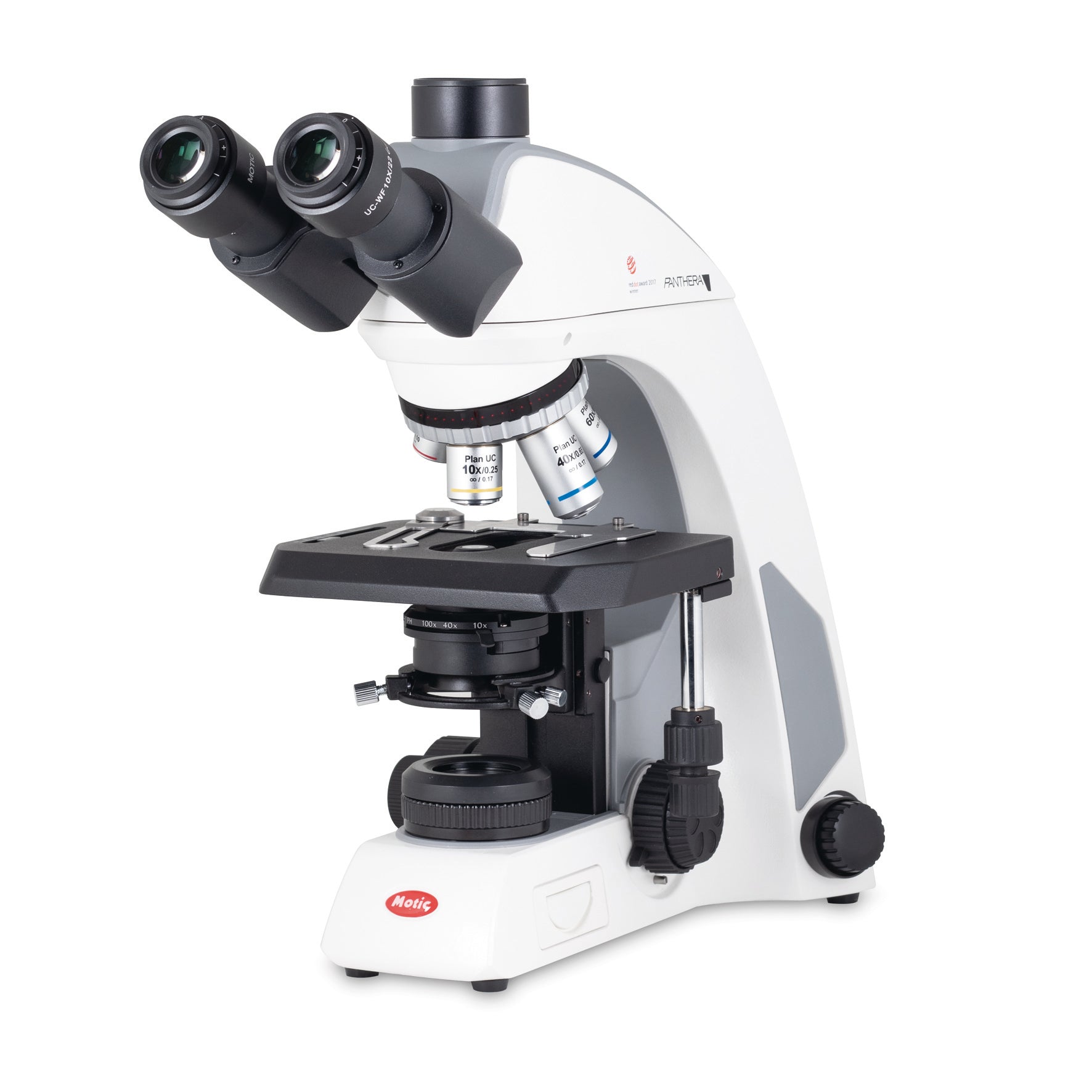 Motic Panthera C2 Series Microscopes – Binocular & Trinocular Models with CCIS® Optical System, UC Plan Achromatic Objectives, and LED/Halogen Smart Illumination