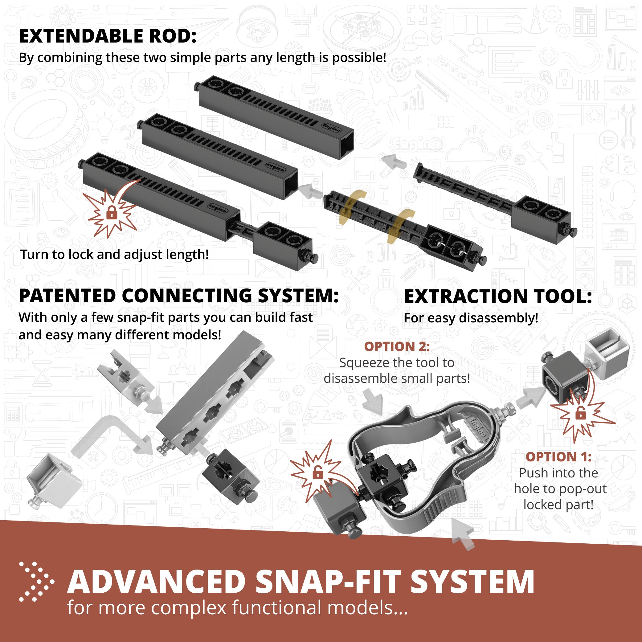 Engino® STEM Mechanics Pulley Drives Kit – Build 8 Working Models with Hands-On Physics & Engineering Experiments