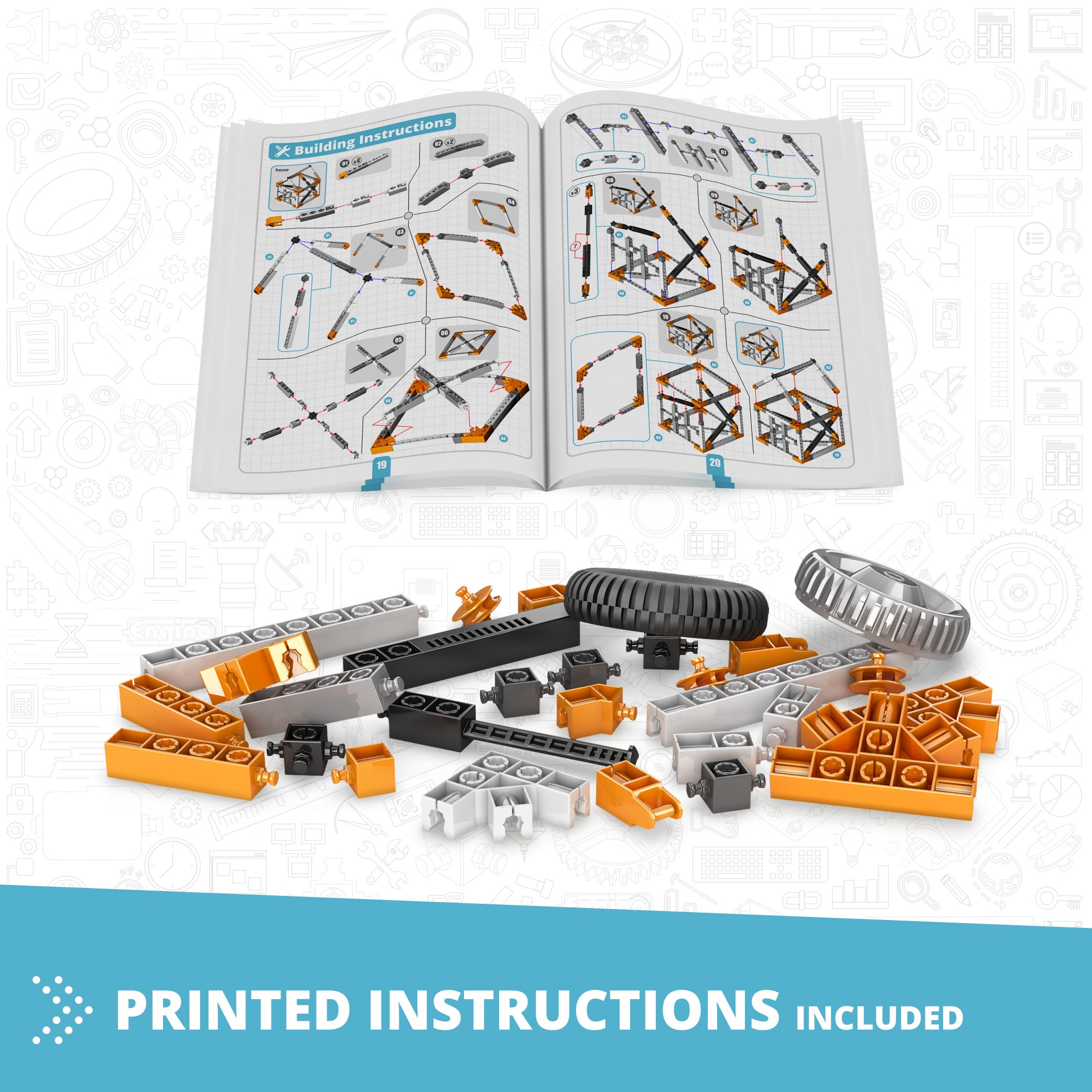 Engino® STEM Structures Building & Bridge Engineering Kit – 9 Model Construction Set for Kids