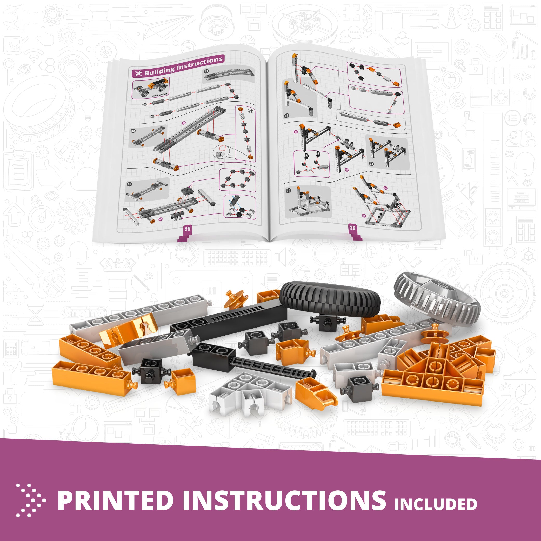 Engino® STEM Kit – Newton’s Laws of Motion, Inertia, Momentum & Energy | Build 8 Working Models for Hands-On Physics Learning