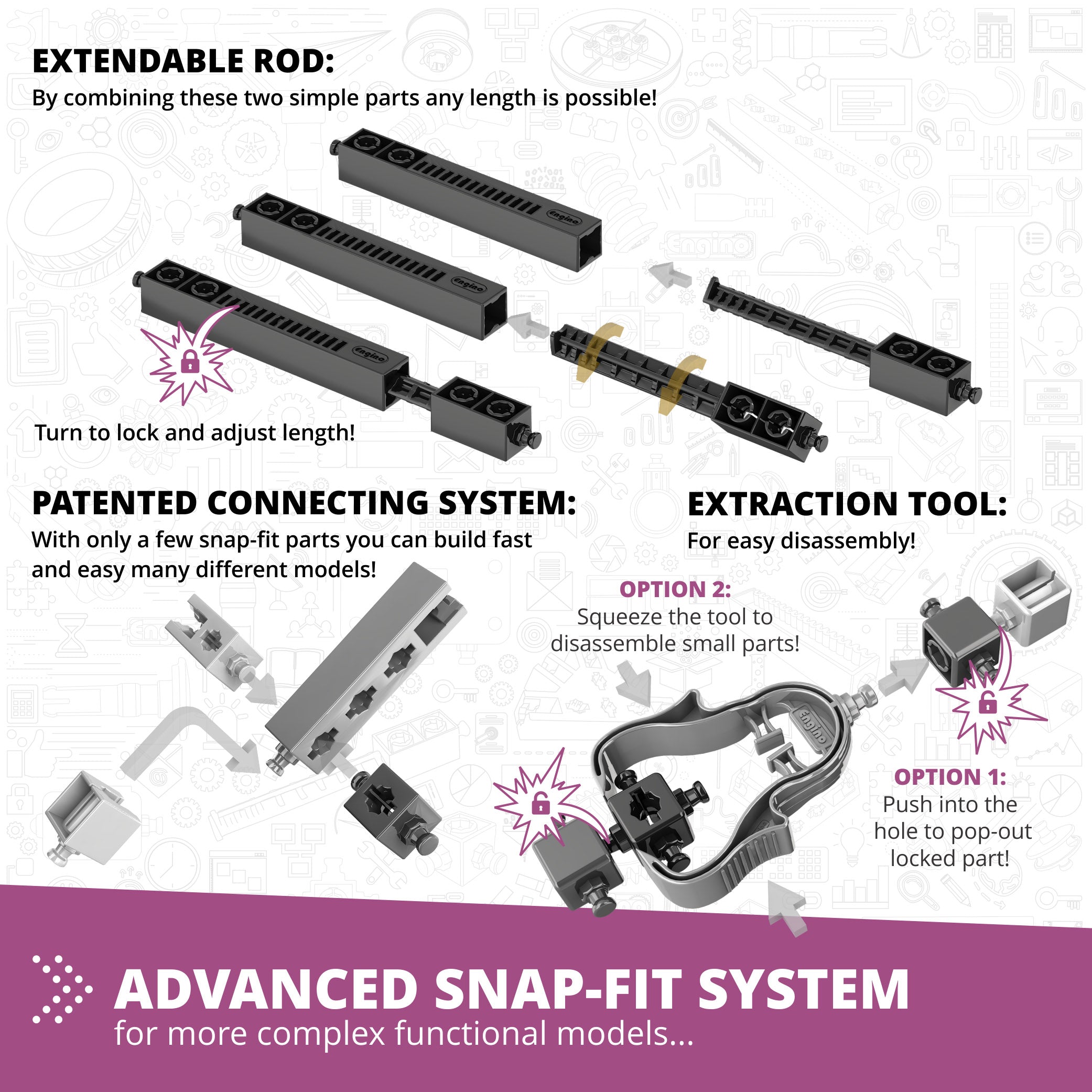 Engino® STEM Kit – Newton’s Laws of Motion, Inertia, Momentum & Energy | Build 8 Working Models for Hands-On Physics Learning