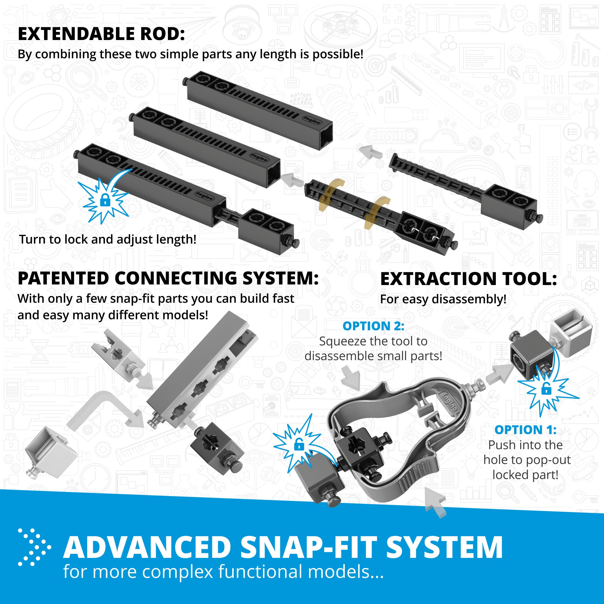 Engino® STEM Simple Machines Kit – Build 60 Working Mechanical Models with Gears, Pulleys, Levers & More