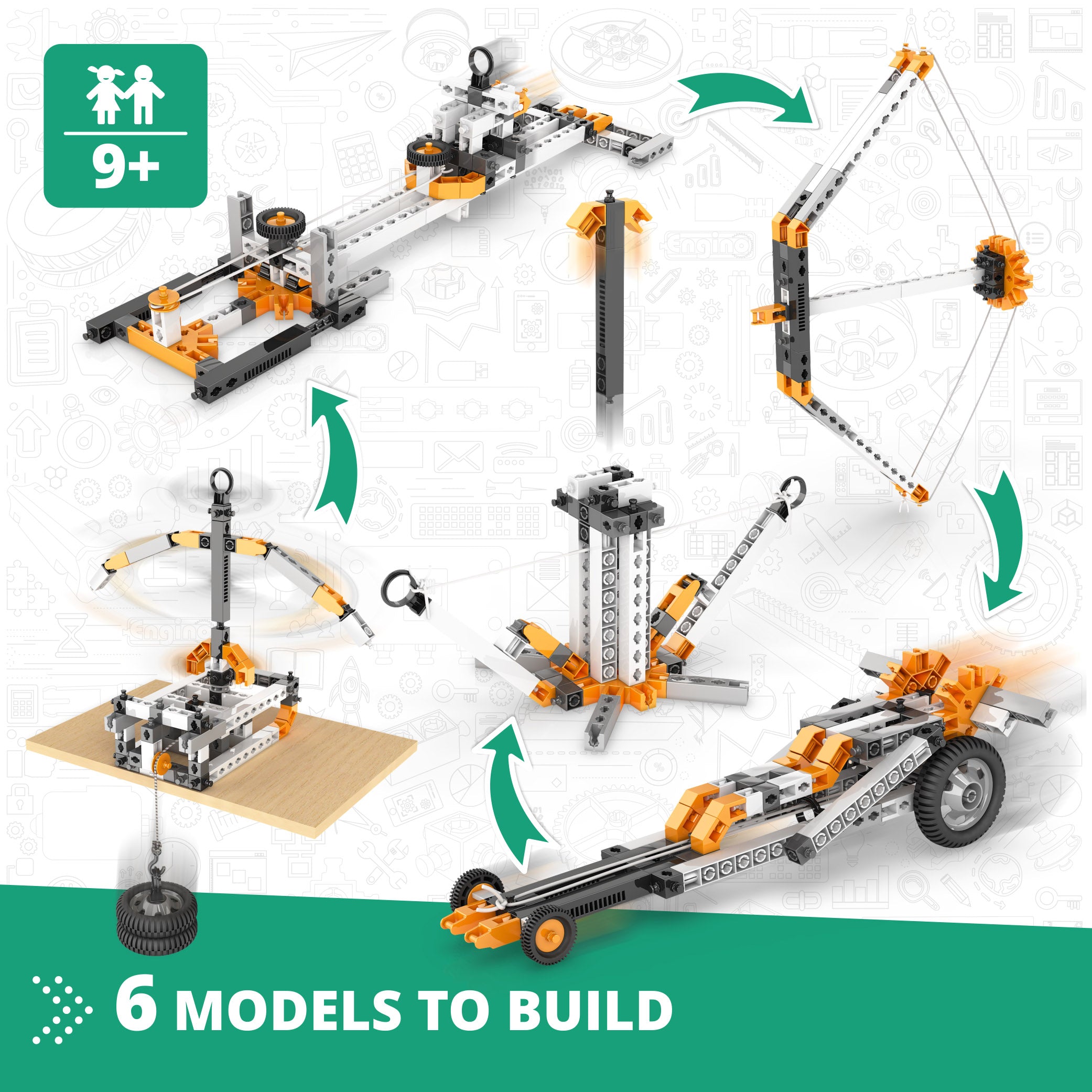 STEM Newton’s Laws of Motion & Inclined Planes Learning Kit – Build 6 Physics Models with Experiments & Quizzes