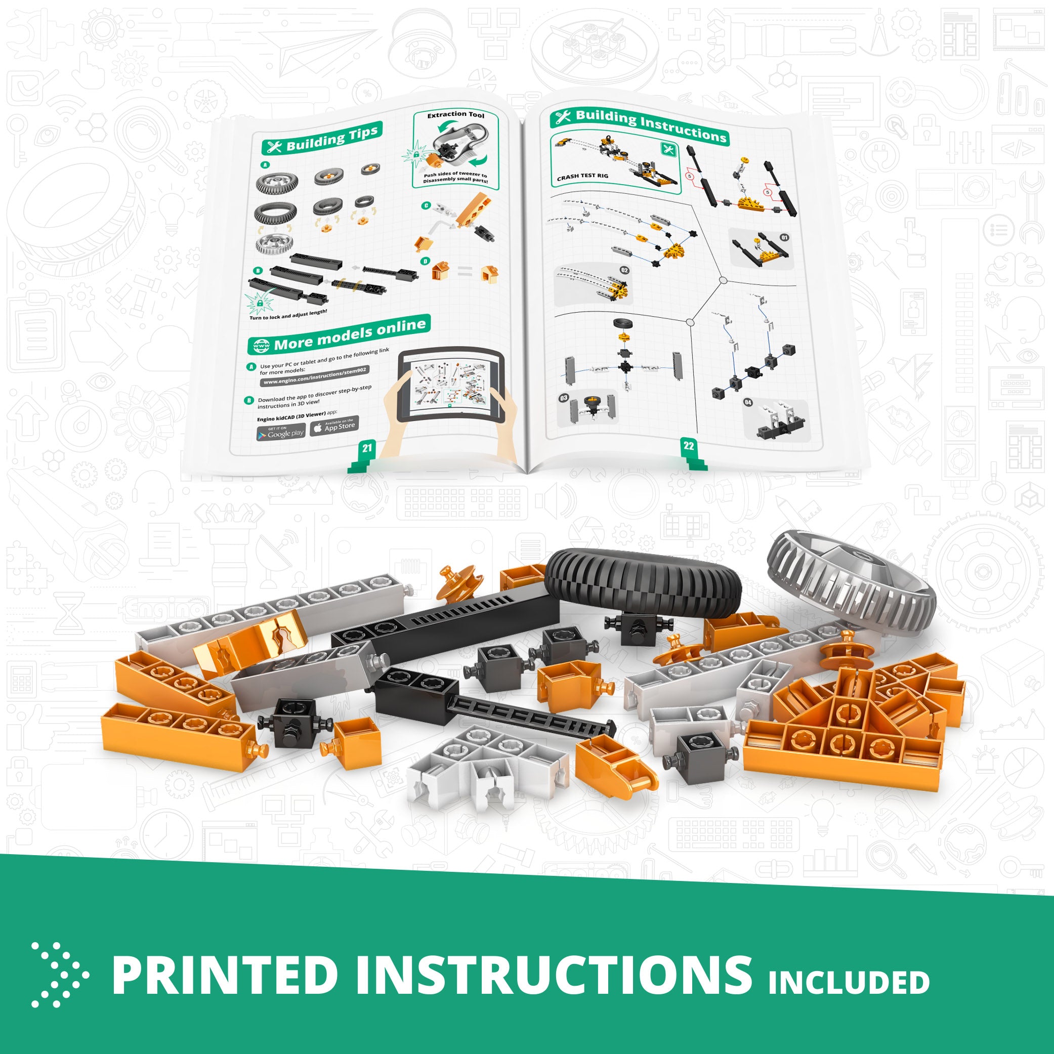 STEM Newton’s Laws of Motion & Inclined Planes Learning Kit – Build 6 Physics Models with Experiments & Quizzes