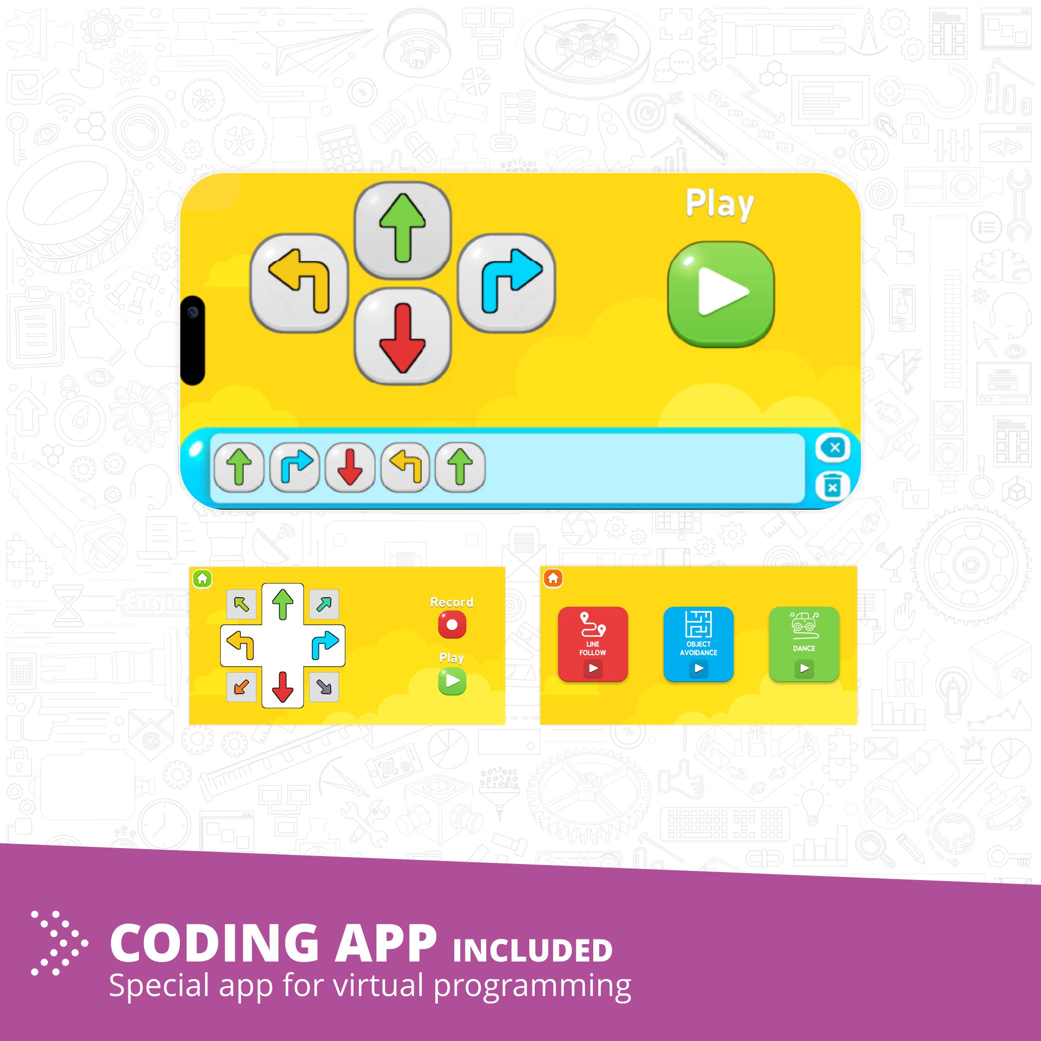 Engino® FaceBot Tangible STEM Robotics Kit for Kids Ages 5–7 – Qboidz Junior Coding & Engineering Set with Sensors, Motors & ERP Mini Controller