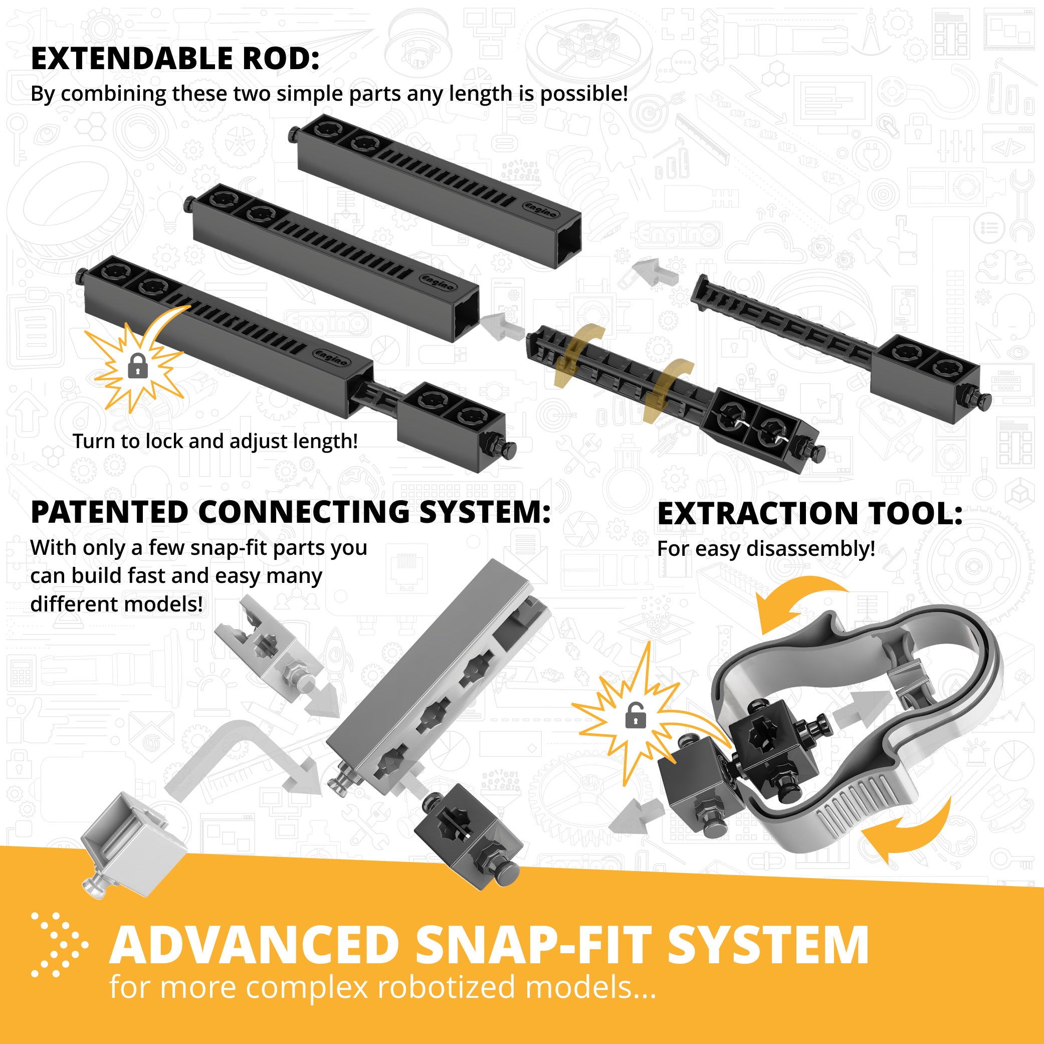 Engino® STEM & Robotics Mini Education Set for Ages 7–9 – Build & Code 40+ Models with Sensors, Motors & Controller
