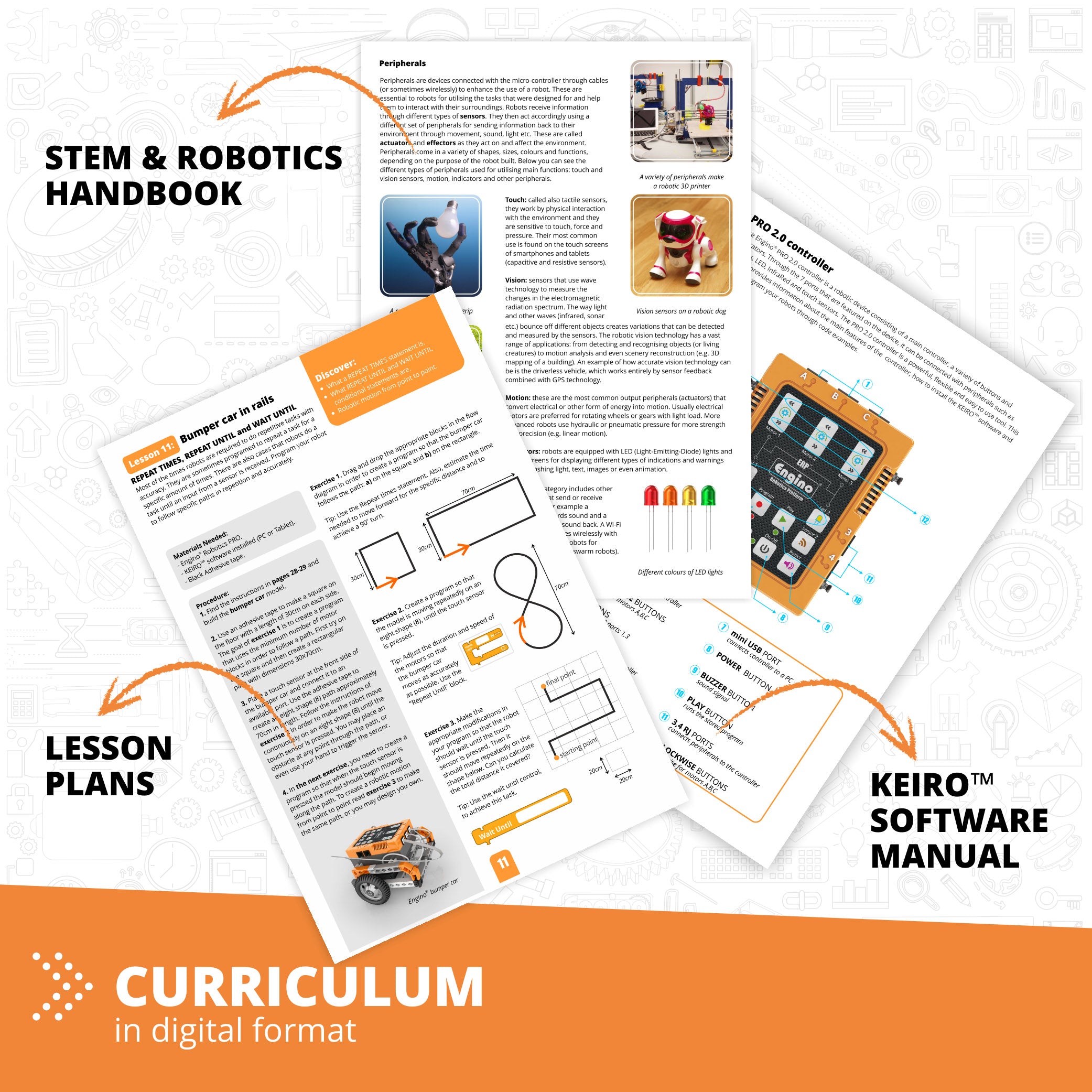 Engino® STEM & Robotics PRO Kit – Educational Robotics Set for Kids Ages 9-12+, 30+ Projects, Sensors & Motors Included