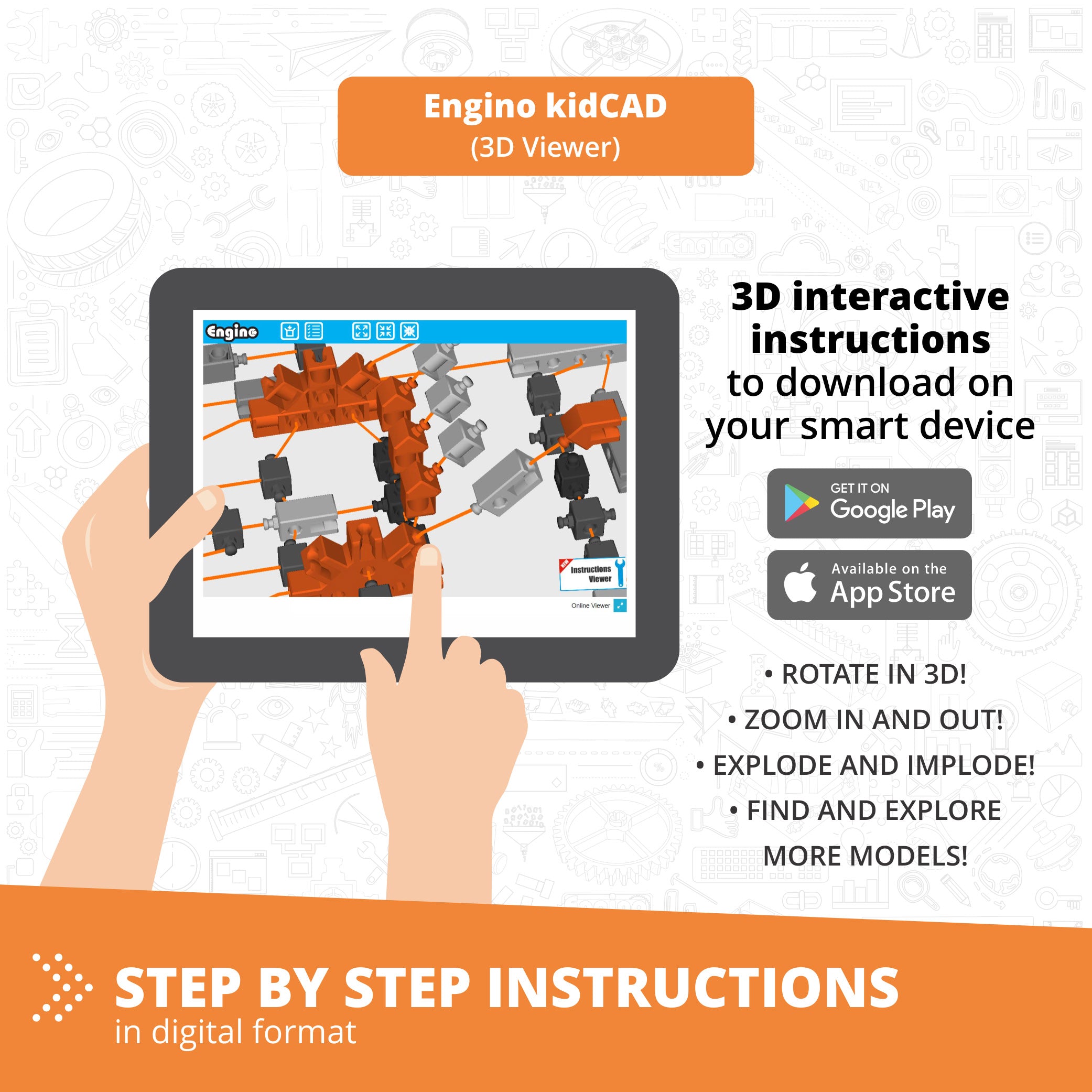 Engino® STEM & Robotics PRO Kit – Educational Robotics Set for Kids Ages 9-12+, 30+ Projects, Sensors & Motors Included