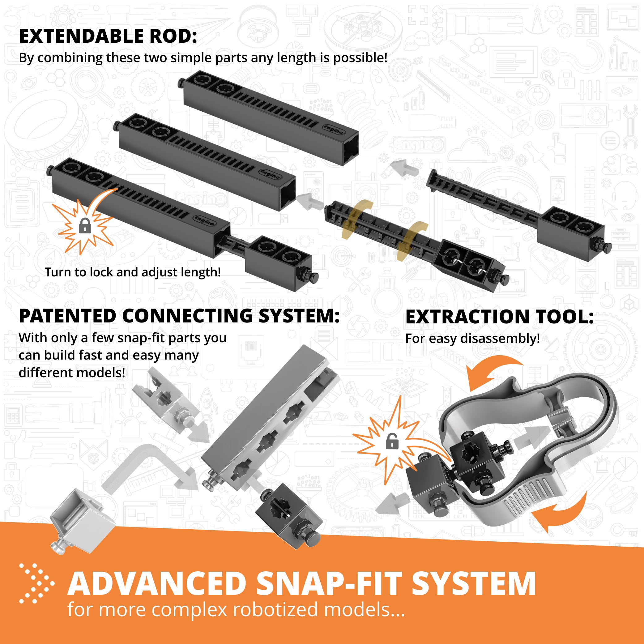 Engino® STEM & Robotics PRO Kit – Educational Robotics Set for Kids Ages 9-12+, 30+ Projects, Sensors & Motors Included