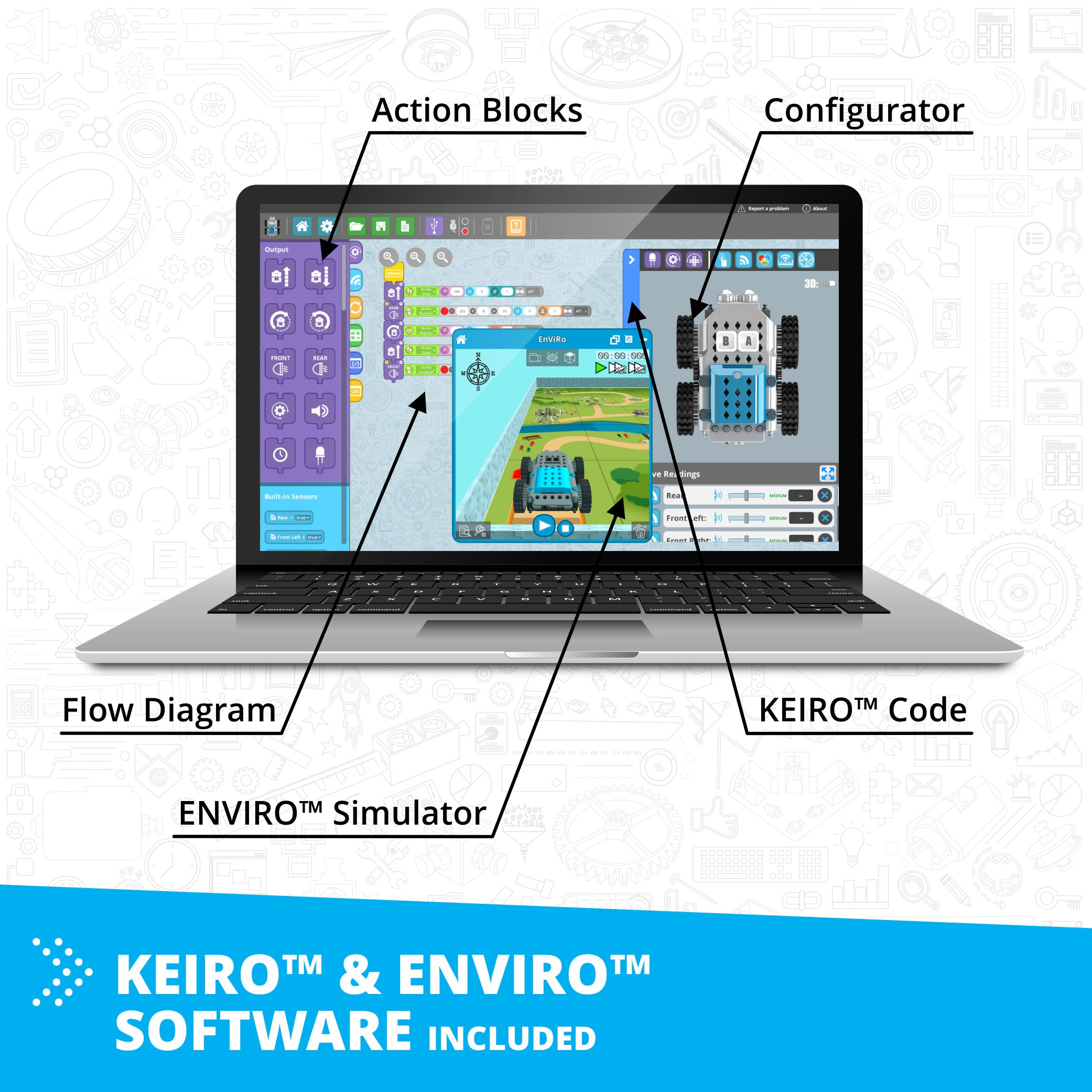 Engino® GinoBot™ Basic Edition – Programmable STEM Robot Kit for Coding, Robotics & Engineering Education