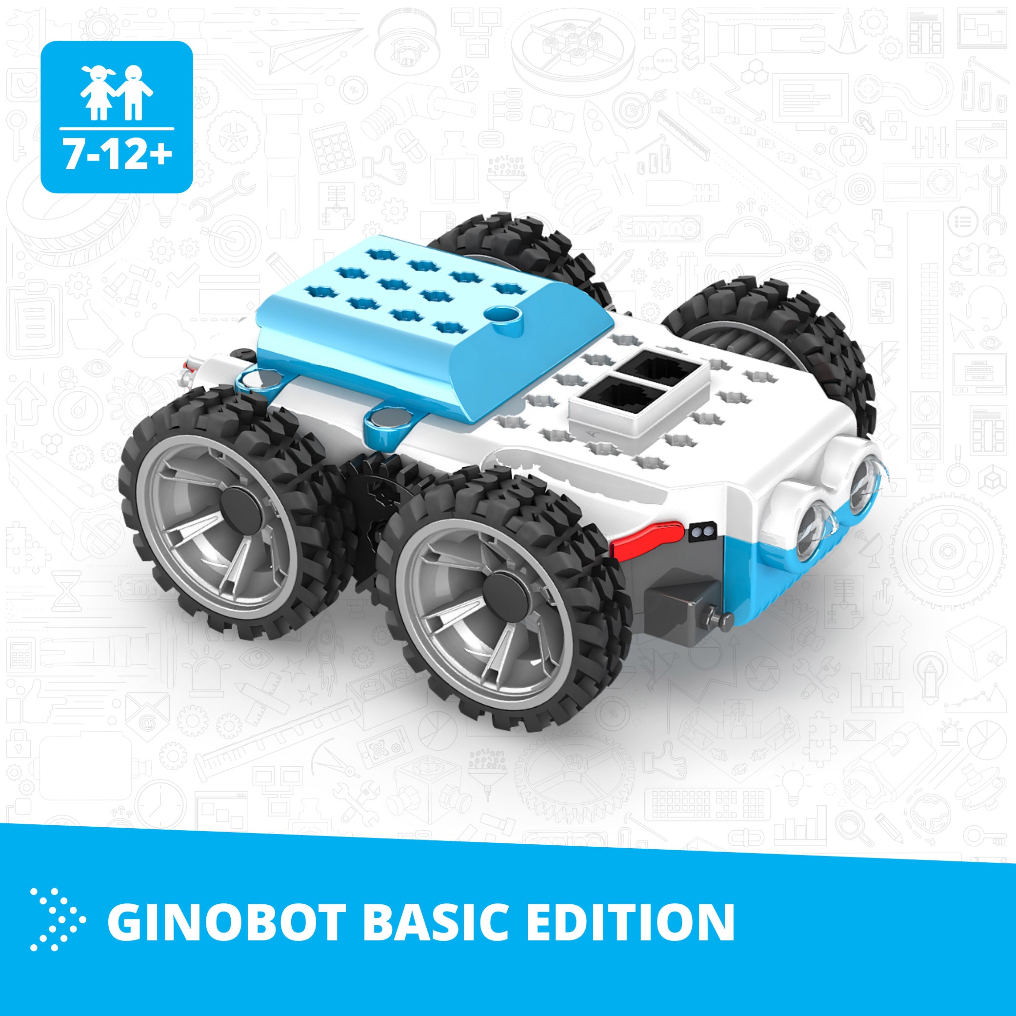 Engino® GinoBot™ Basic Edition – Programmable STEM Robot Kit for Coding, Robotics & Engineering Education