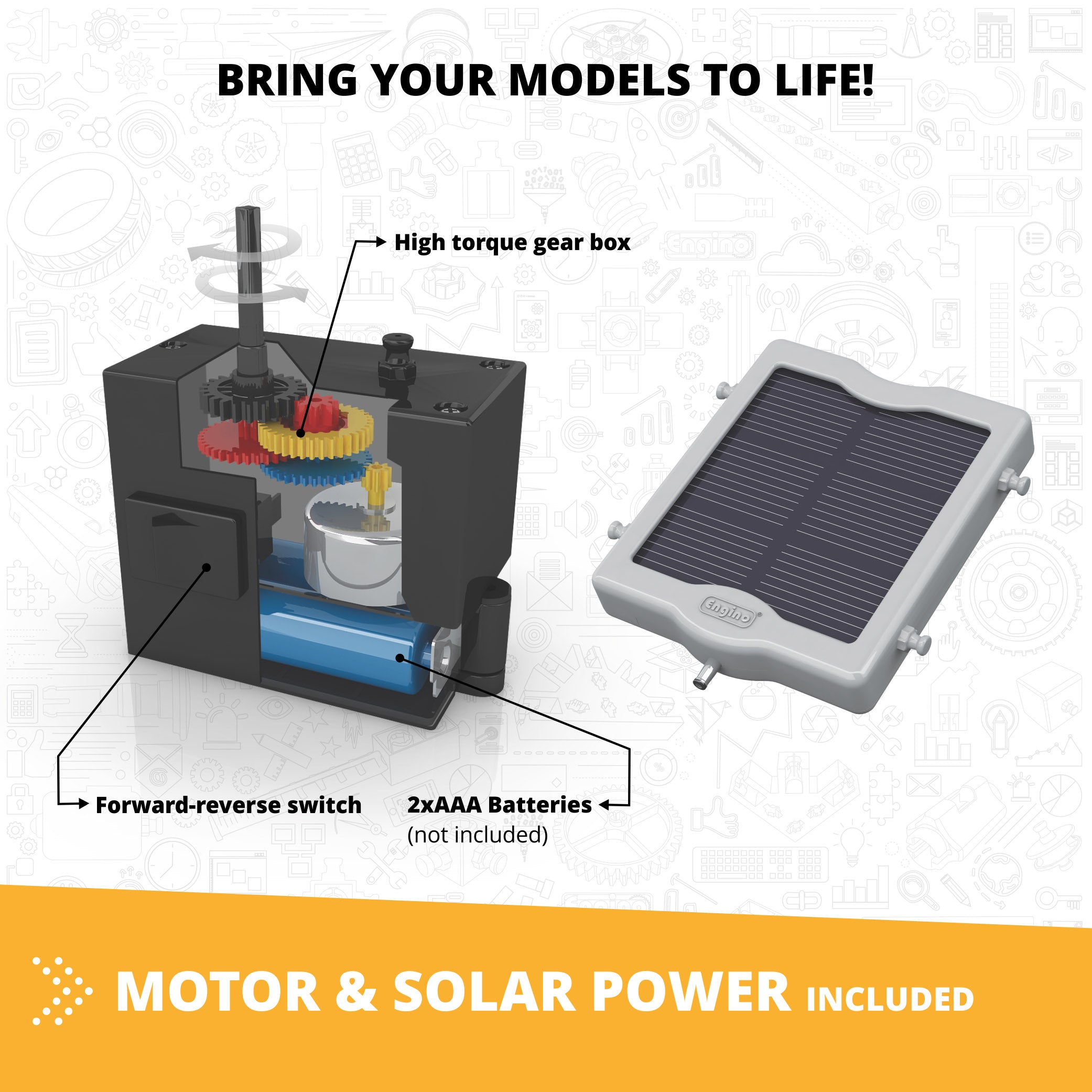 Engino® STEM Solar Power Kit – Build 16 Solar-Powered Models with Motor & 3V Panel | Renewable Energy Learning Set