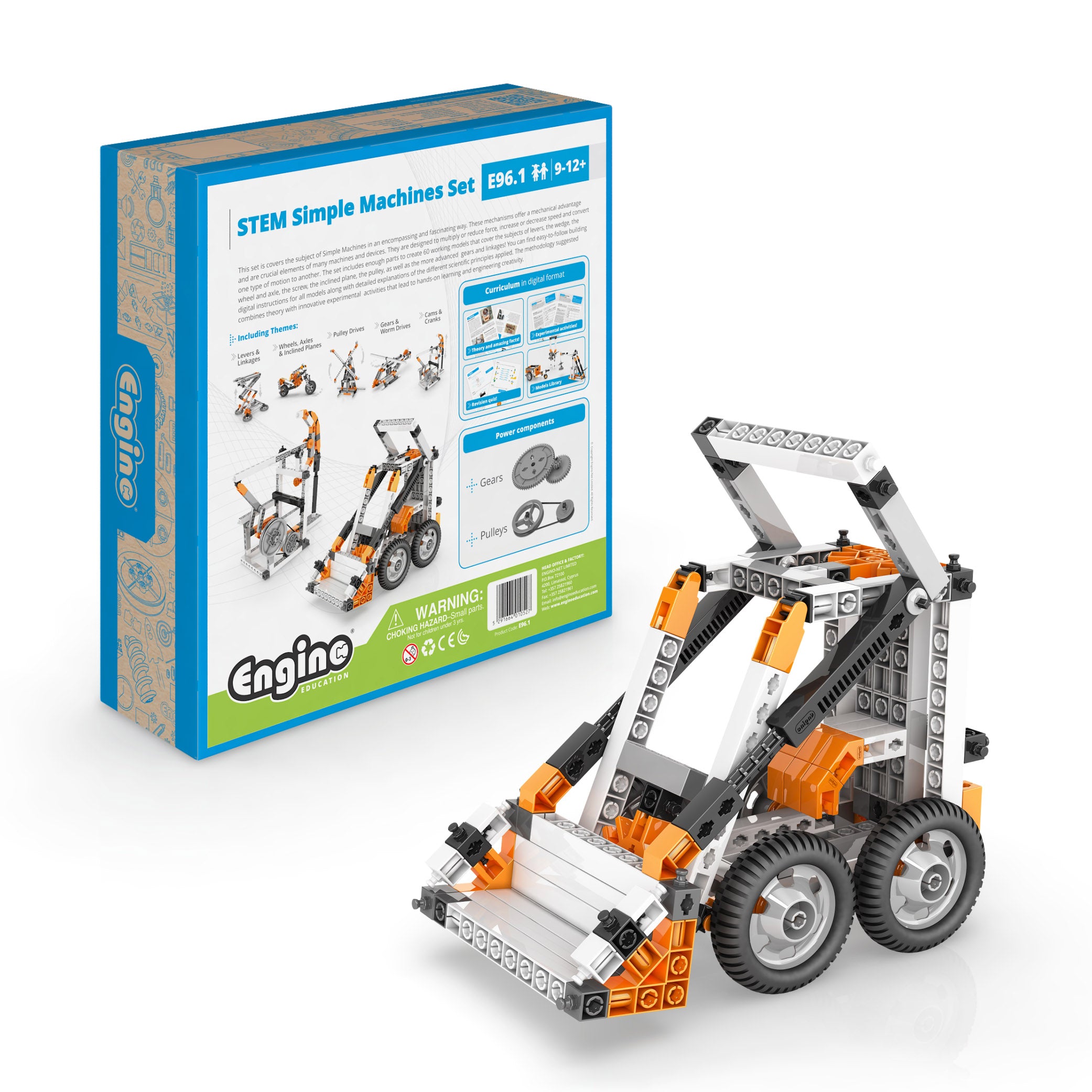 Engino® STEM Simple Machines Building Set – 60 Engineering Models with Gears, Pulleys, Levers & More