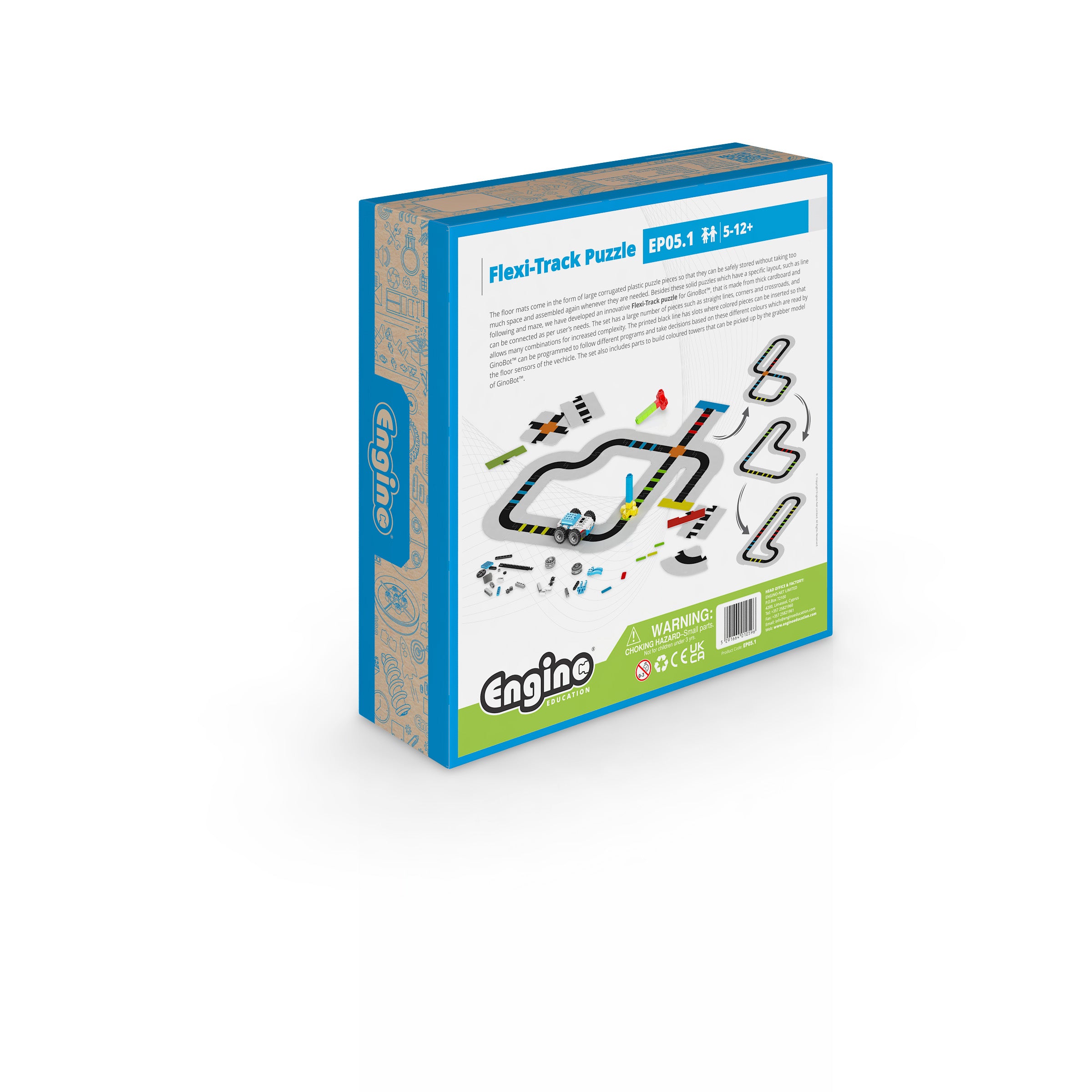 Engino® Robotic Challenge Flexi-Track Puzzle Set – Customizable Coding Floor Mat for GinoBot™ Robotics Education