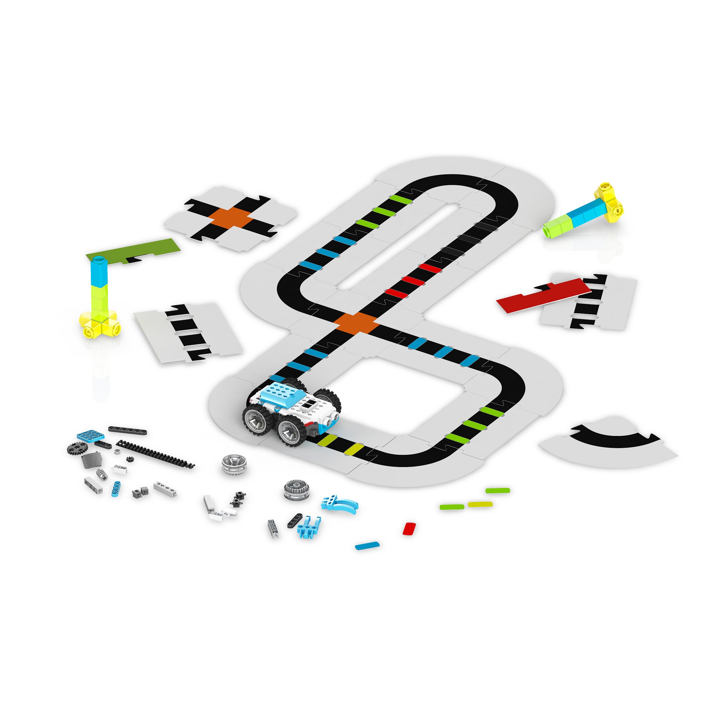 Engino® Robotic Challenge Flexi-Track Puzzle Set – Customizable Coding Floor Mat for GinoBot™ Robotics Education