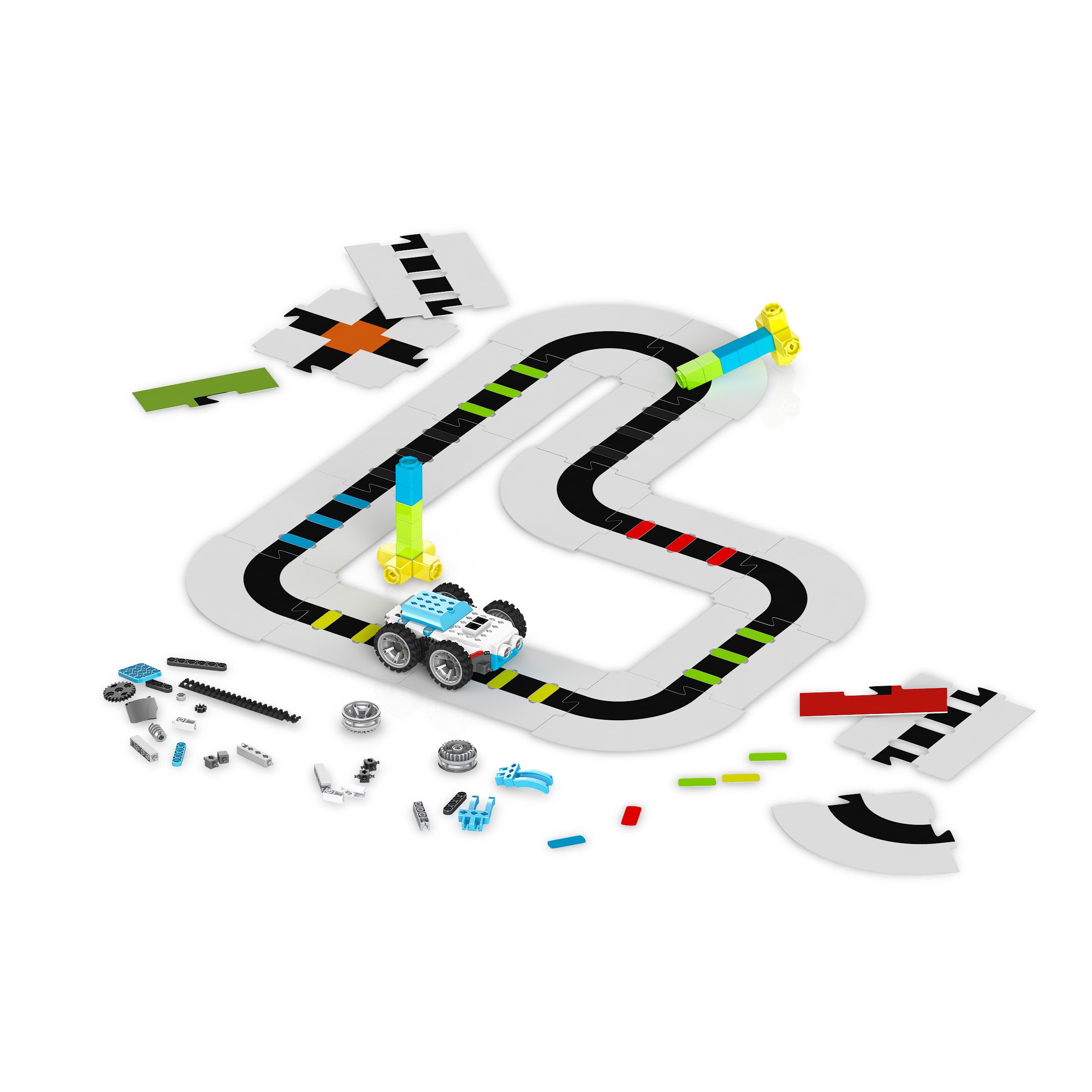 Engino® Robotic Challenge Flexi-Track Puzzle Set – Customizable Coding Floor Mat for GinoBot™ Robotics Education