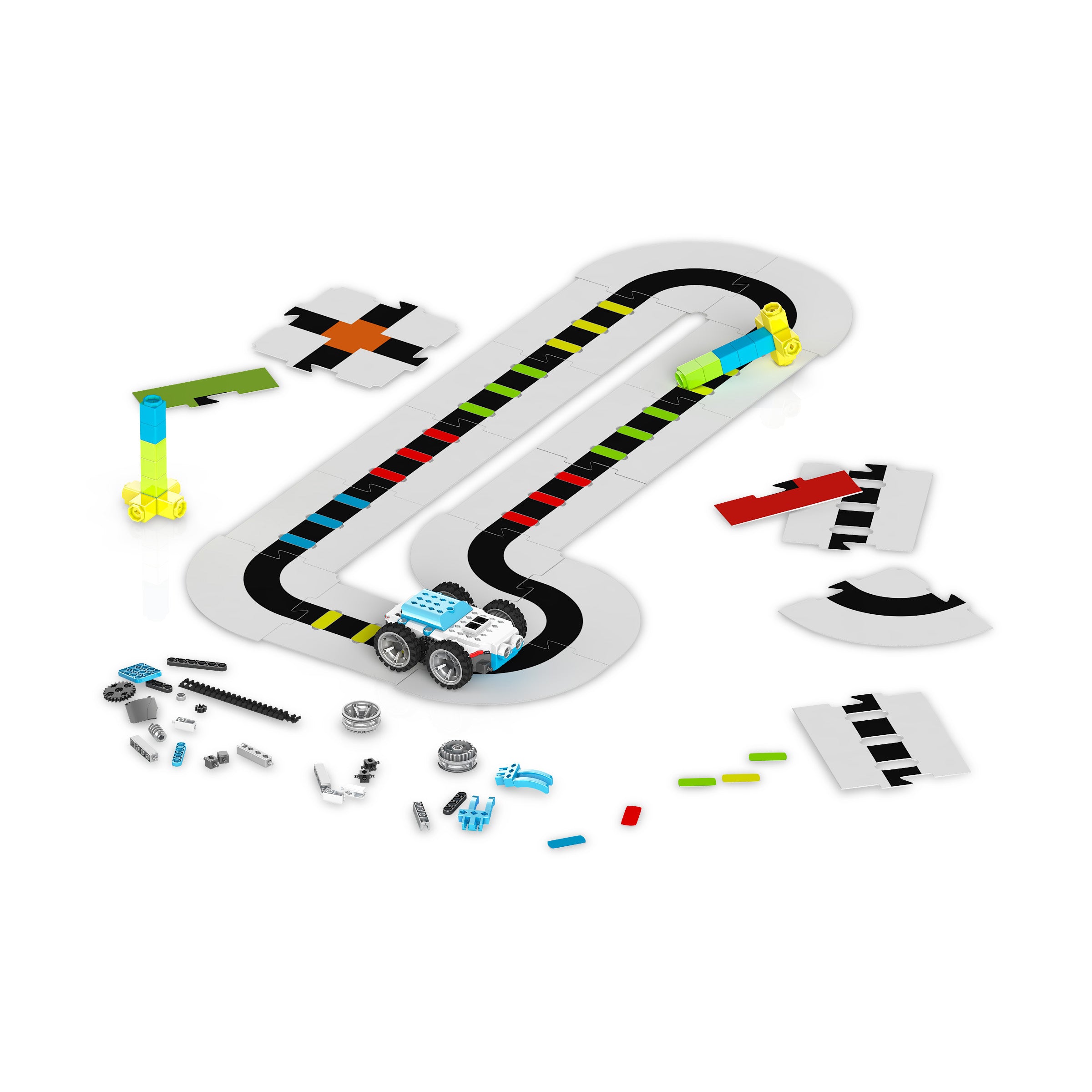 Engino® Robotic Challenge Flexi-Track Puzzle Set – Customizable Coding Floor Mat for GinoBot™ Robotics Education