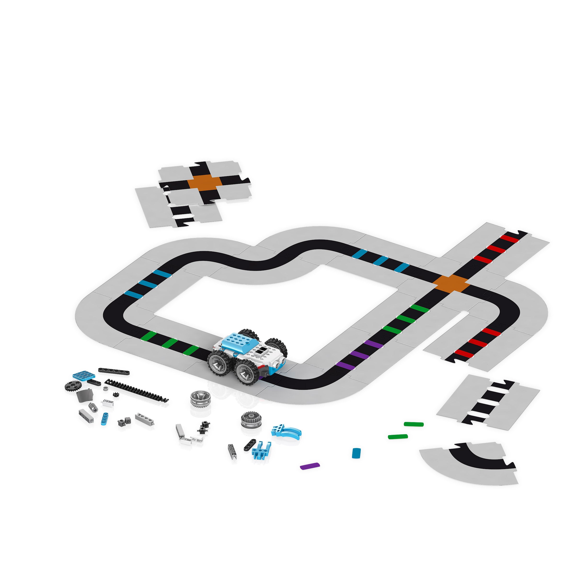 Engino® Robotic Challenge Flexi-Track Puzzle Set – Customizable Coding Floor Mat for GinoBot™ Robotics Education