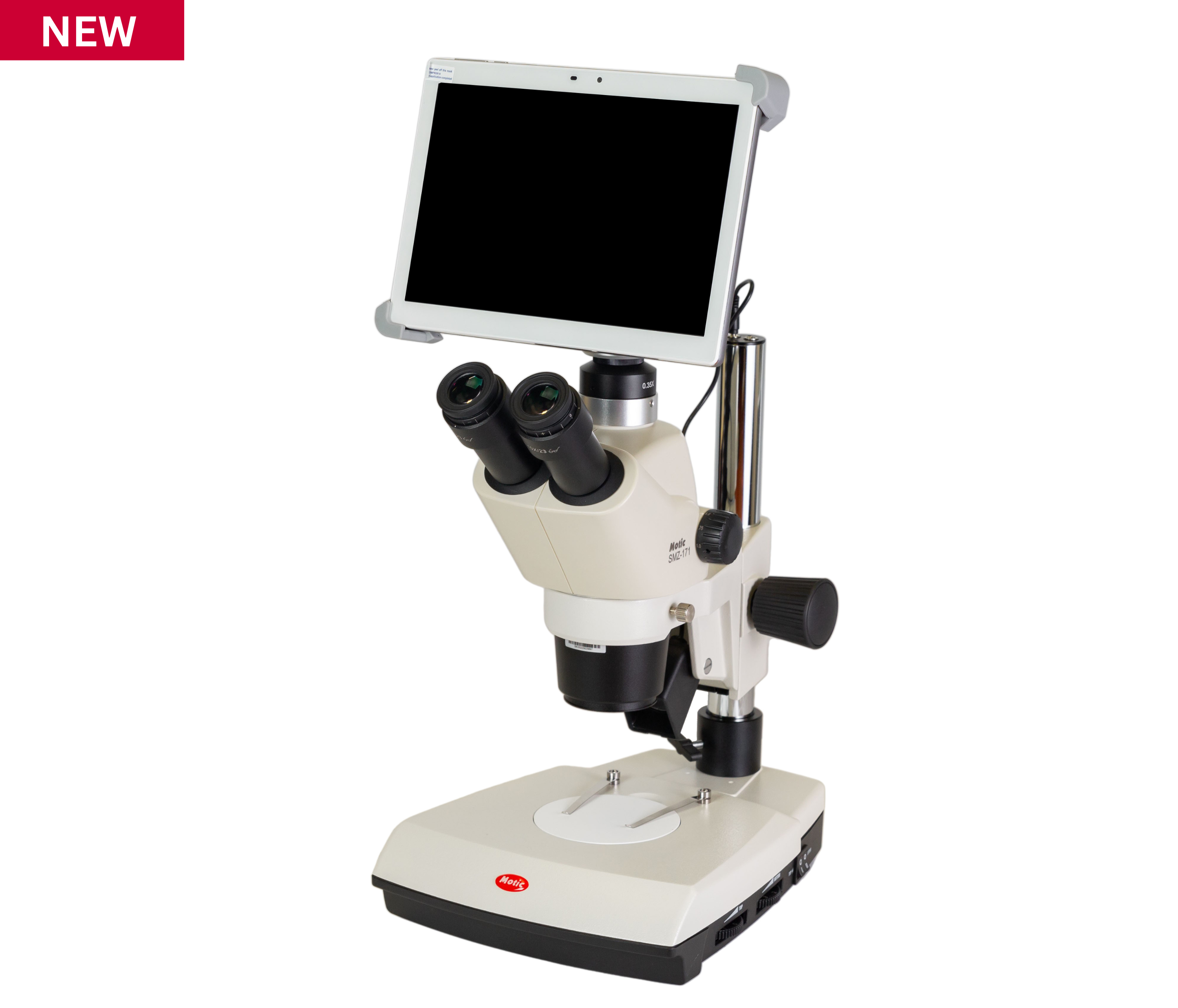 Motic SMZ-171-TLED Trinocular Stereo Zoom Microscope with Moticam BTI10 Wi-Fi Digital Camera Bundle – 7.5X-50X Magnification, LED Illumination, 10” Tablet Display