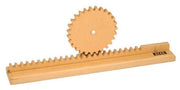 Simple Machines Gear Rack – Wooden Gear Apparatus for Demonstrating Rotational to Translational Motion