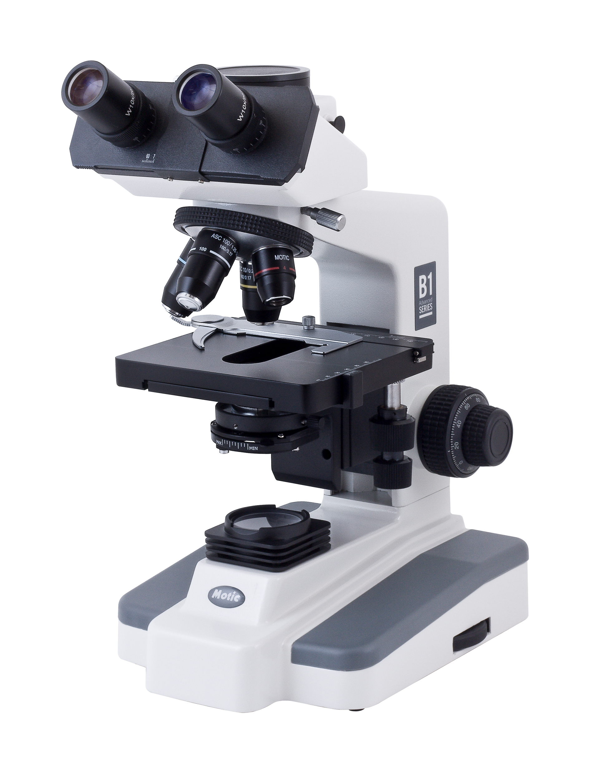 Motic B1-252ASC & B1-253ASC Educational Microscopes – Binocular & Trinocular Models with LED Illumination, Finite Optical System, and Achromatic Super Contrast Optics for Biology & Medical Labs