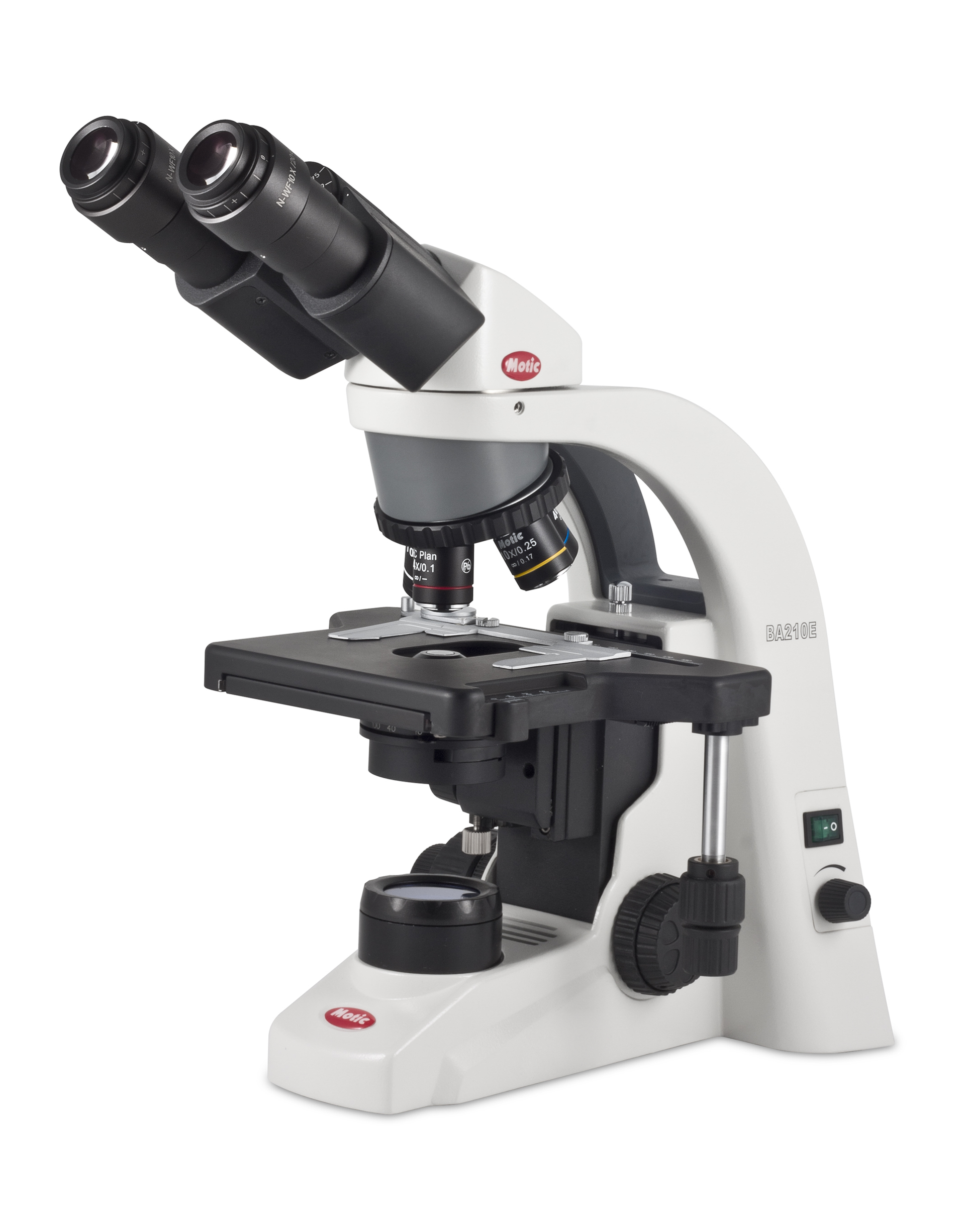 Motic BA210E Series Compound Microscopes – Binocular & Trinocular Models with CCIS® Optical System, EC Plan Achromatic Objectives & LED/Halogen Illumination for Education, Research & Clinical Labs