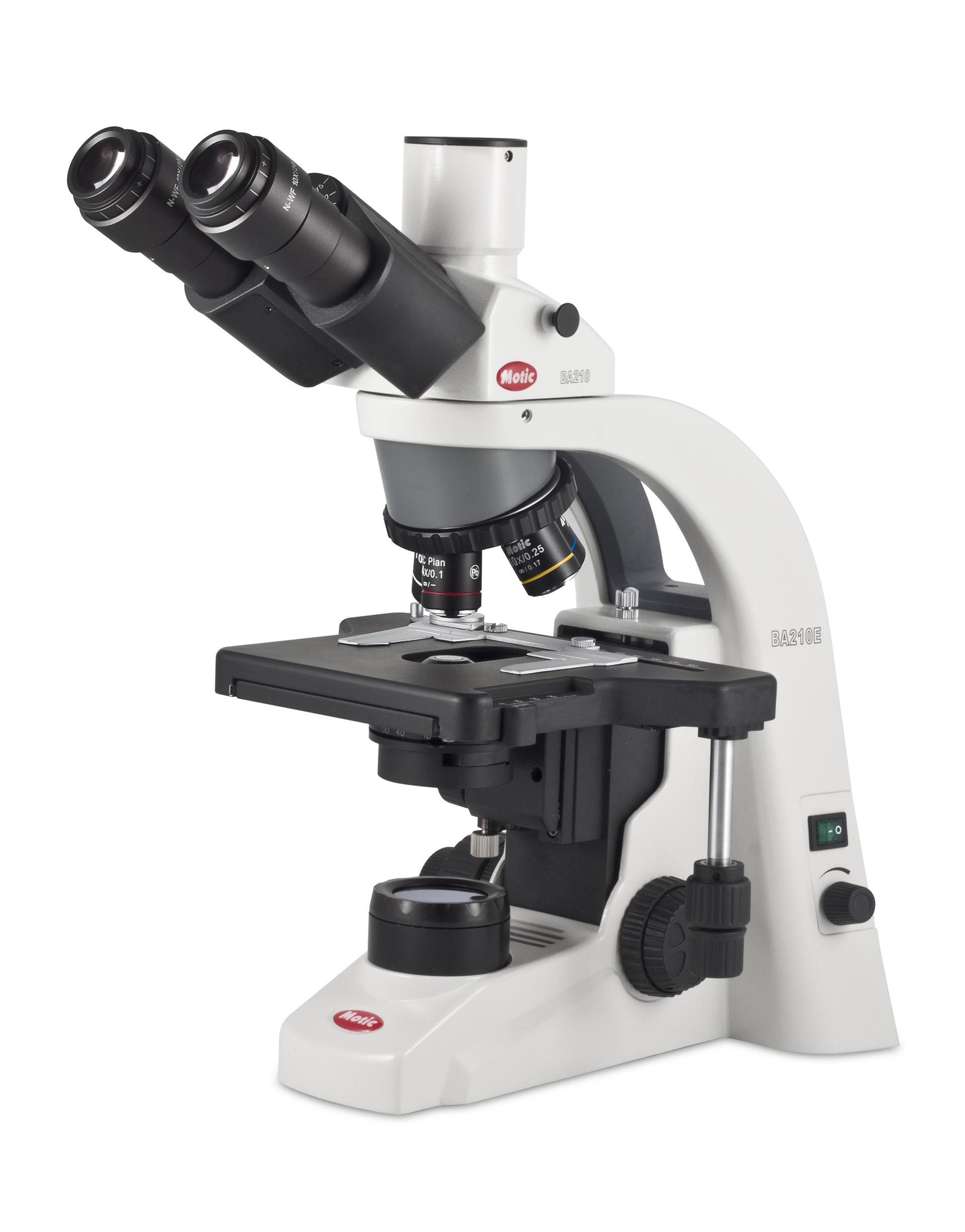 Motic BA210E Series Compound Microscopes – Binocular & Trinocular Models with CCIS® Optical System, EC Plan Achromatic Objectives & LED/Halogen Illumination for Education, Research & Clinical Labs