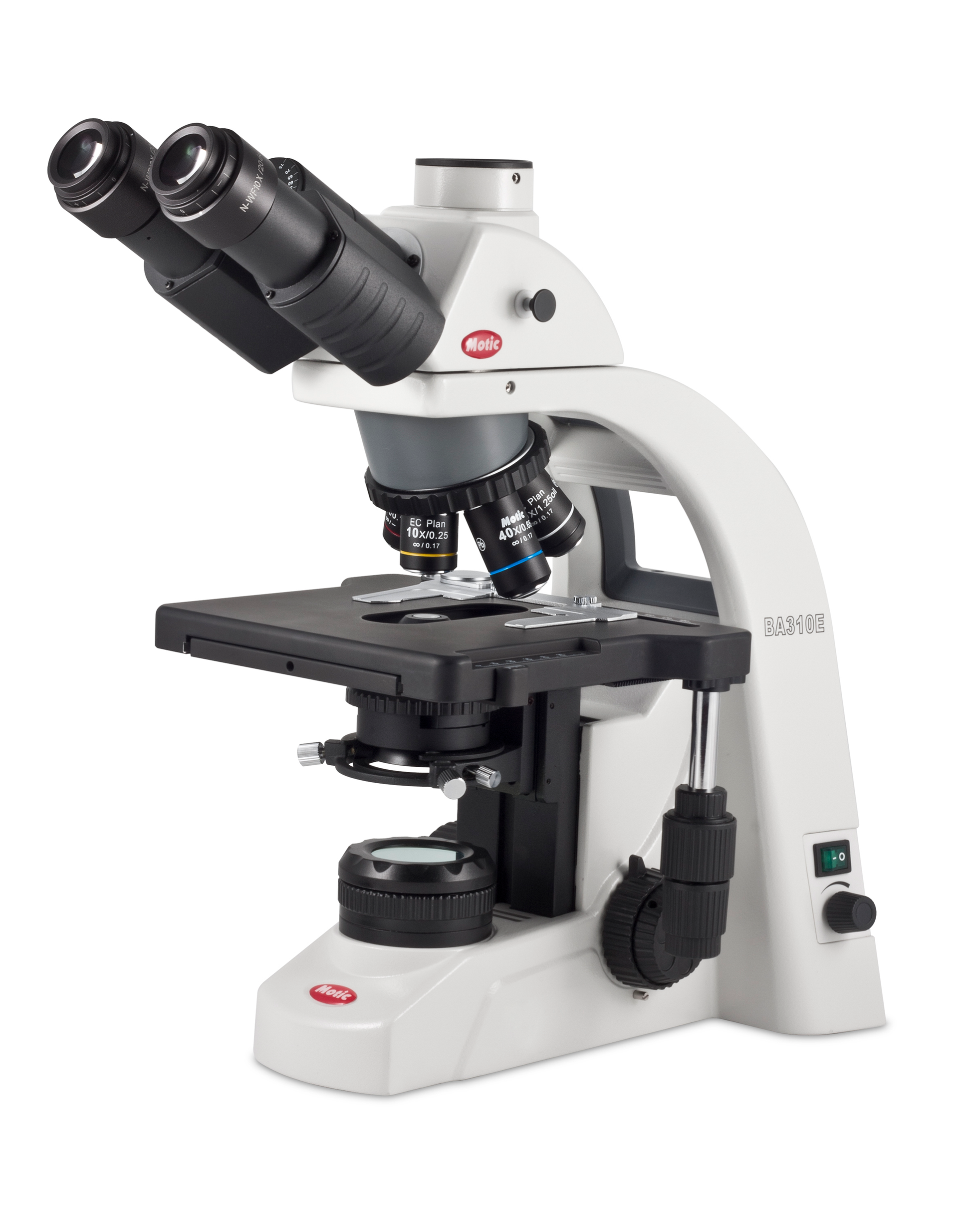 Motic BA310E Trinocular Brightfield Phase Contrast Microscope – LED Illumination, CCIS® Infinity Optical System, EC Plan Objectives