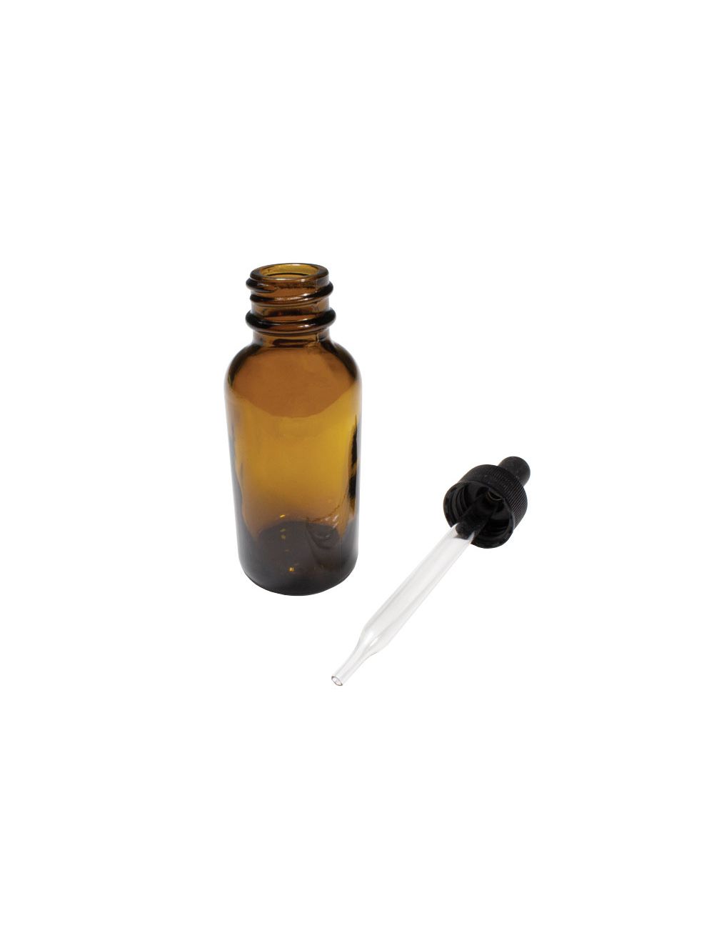 United Scientific® 0.5oz Amber Glass Dropper Bottles, Boston Round – Pack of 12 | Light-Resistant Flint Glass with Screw Cap and Dropper