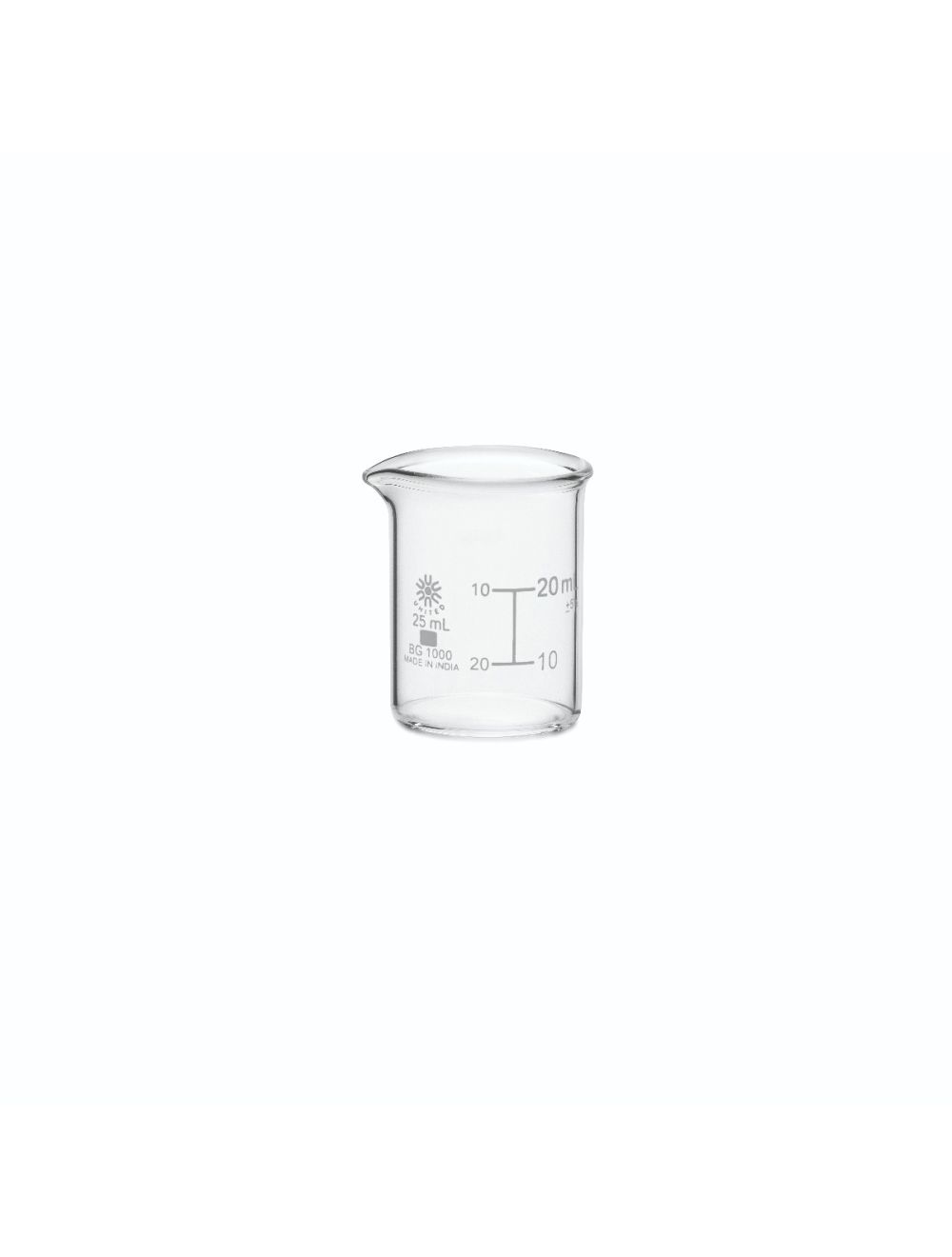 United Scientific® 10mL Low Form Beakers, Borosilicate Glass – Case (Pack of 48) | Small Lab Beakers with Spout & Beaded Rim