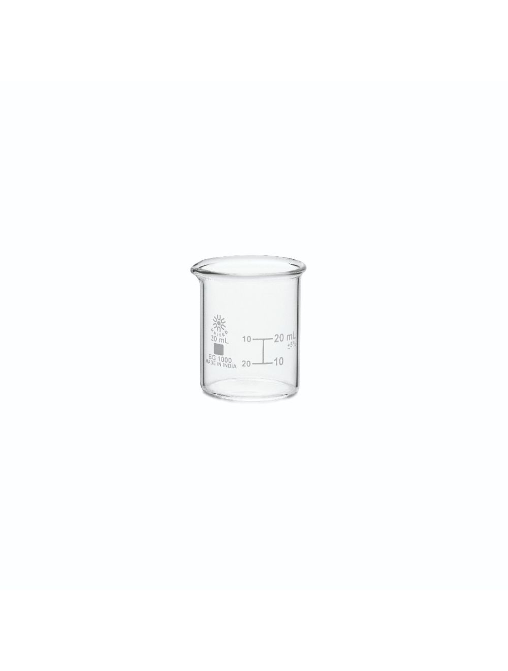 United Scientific® 10mL Low Form Beakers, Borosilicate Glass – Case (Pack of 48) | Small Lab Beakers with Spout & Beaded Rim