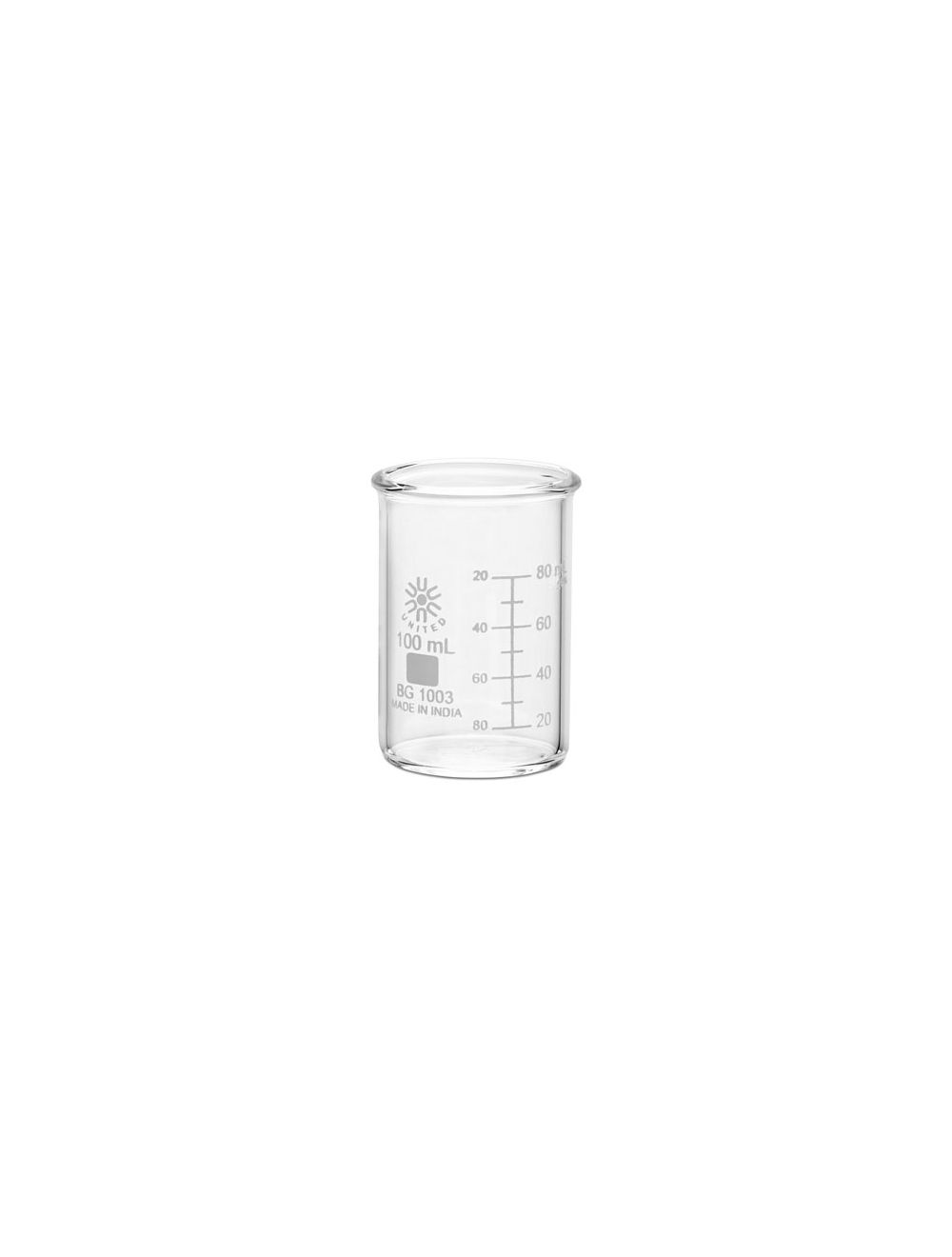 United Scientific® 100mL Low Form Heavy Duty Beakers, Borosilicate Glass