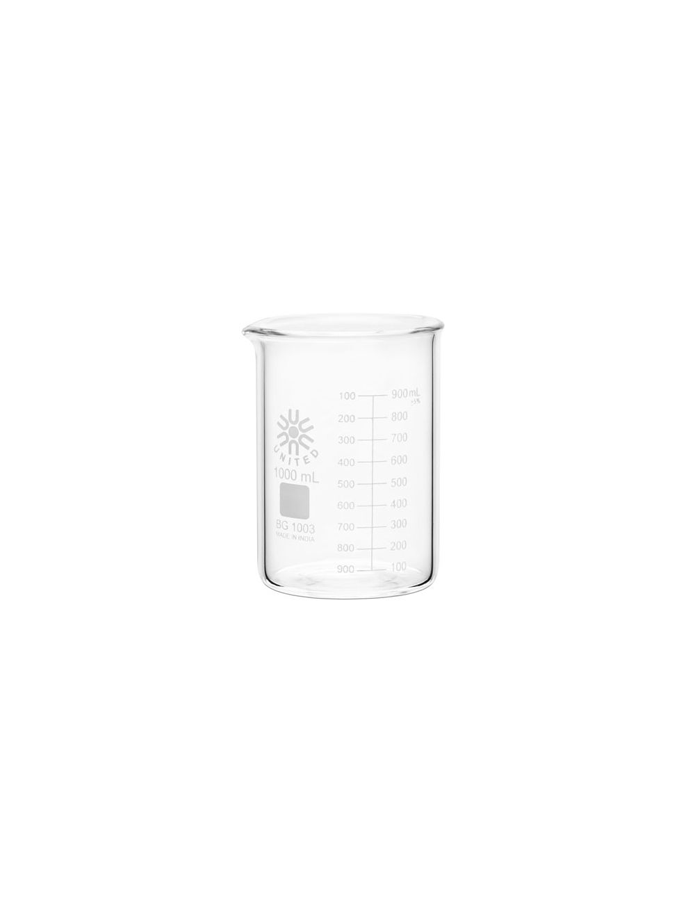 United Scientific® 100mL Low Form Heavy Duty Beakers, Borosilicate Glass